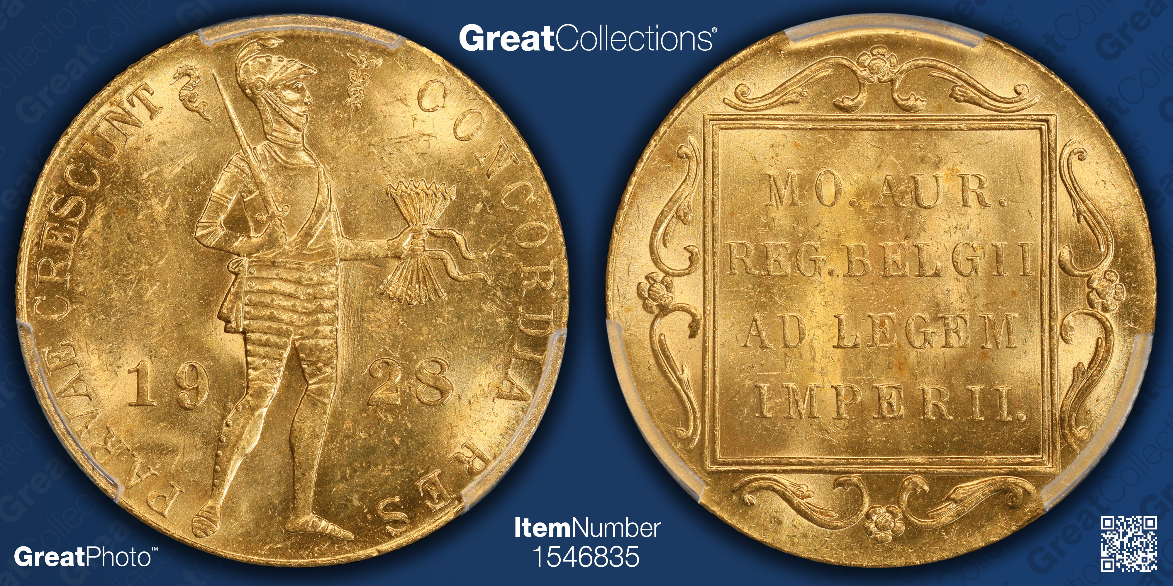 Netherlands 1928 Gold Ducat KM-83.1a PCGS MS-63 (AGW = 0.1104 oz