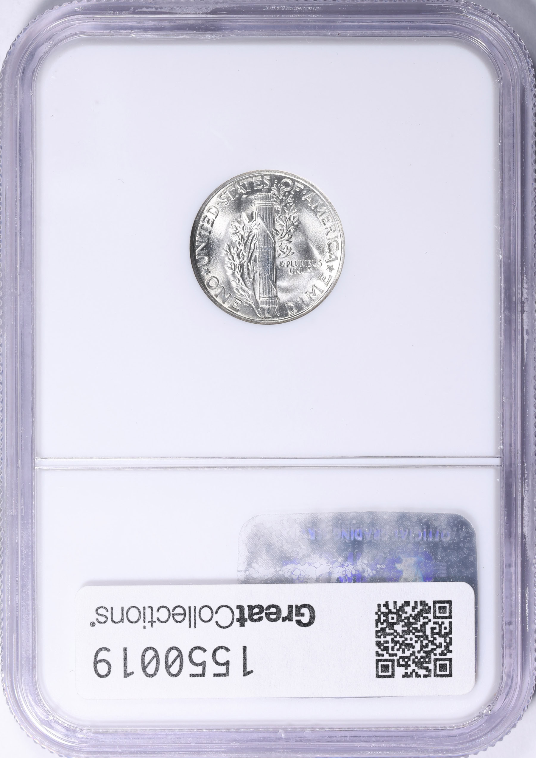 1944 Mercury Dime NGC MS-66 (Item 1550019) | GreatCollections Coin