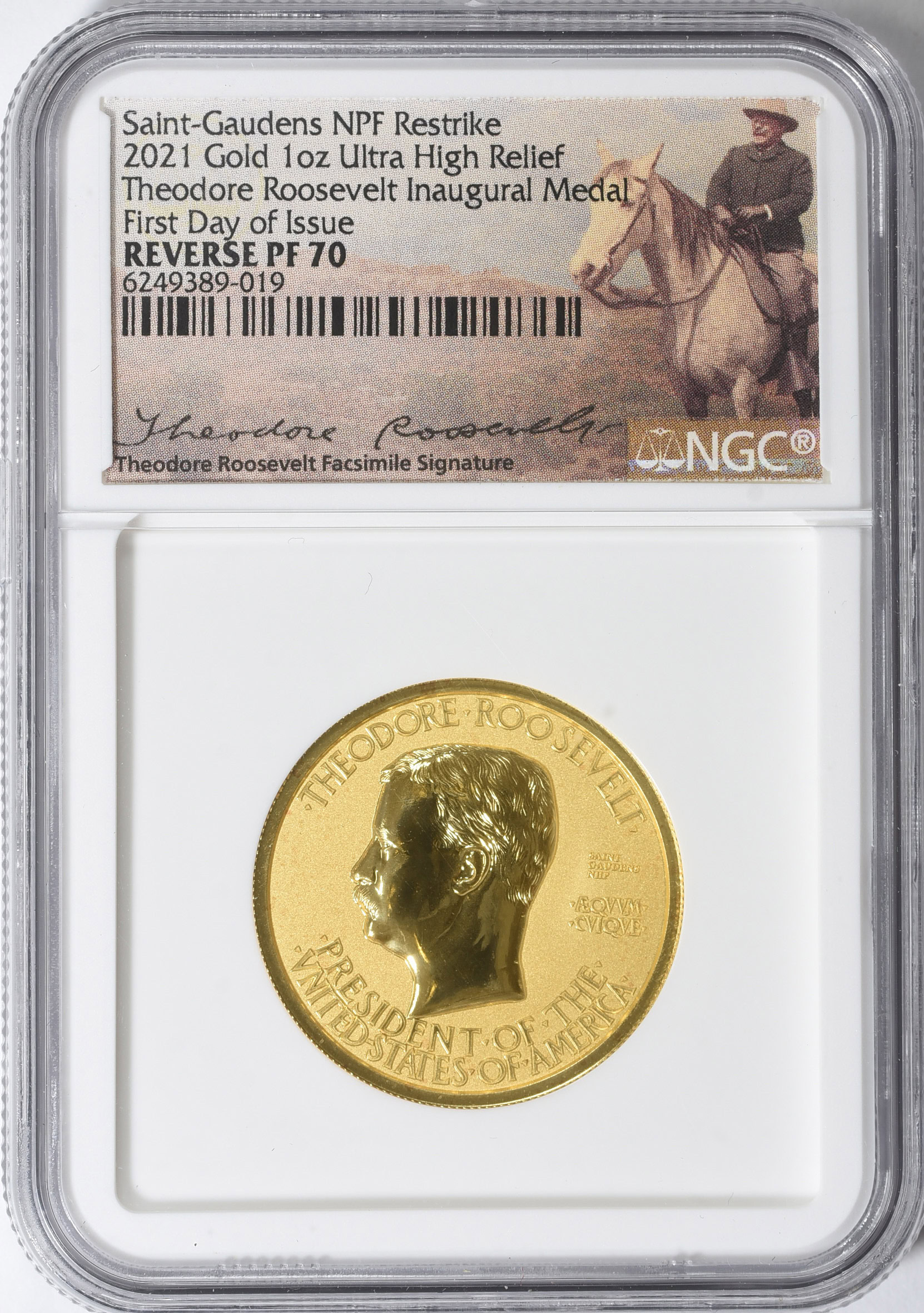 2021 Gold 1oz Saint-Gaudens Theodore Roosevelt National Park Fund
