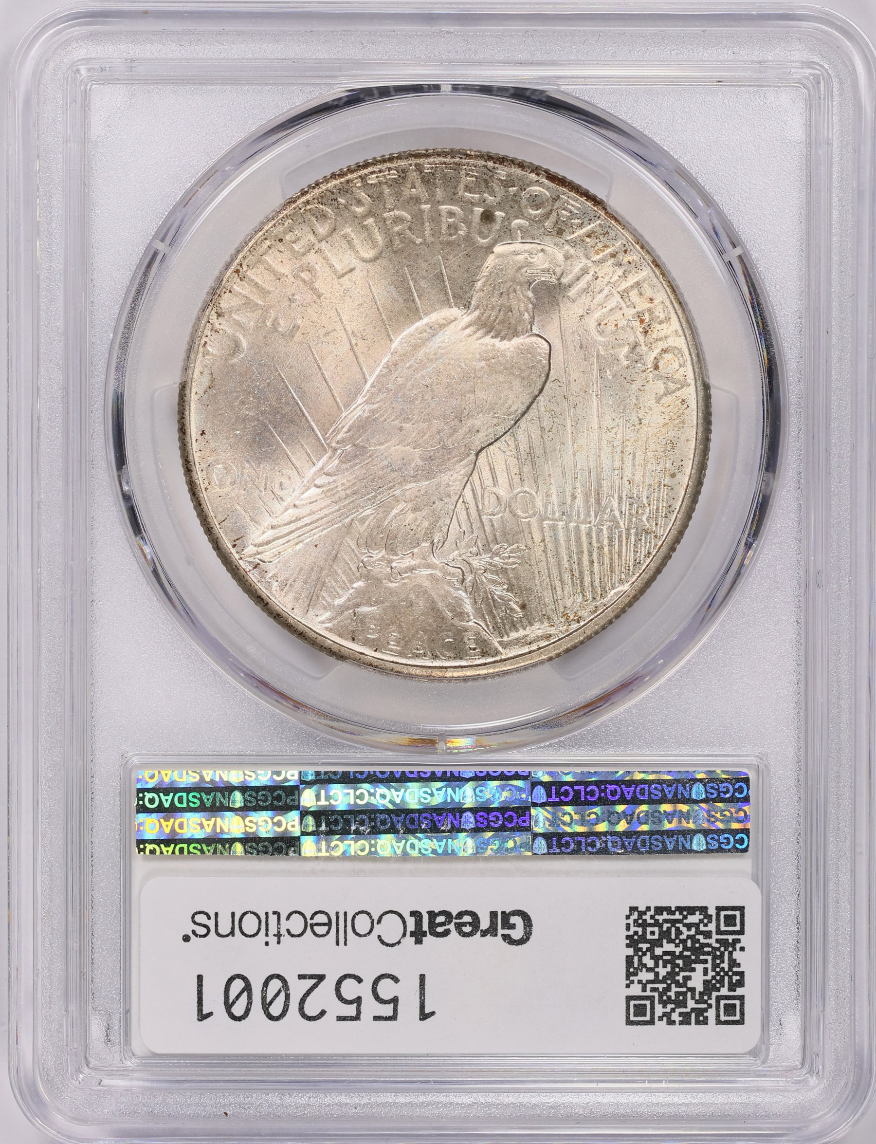 1927 Peace Silver Dollar VAM-2 Doubled Motto Top 50 PCGS MS-62