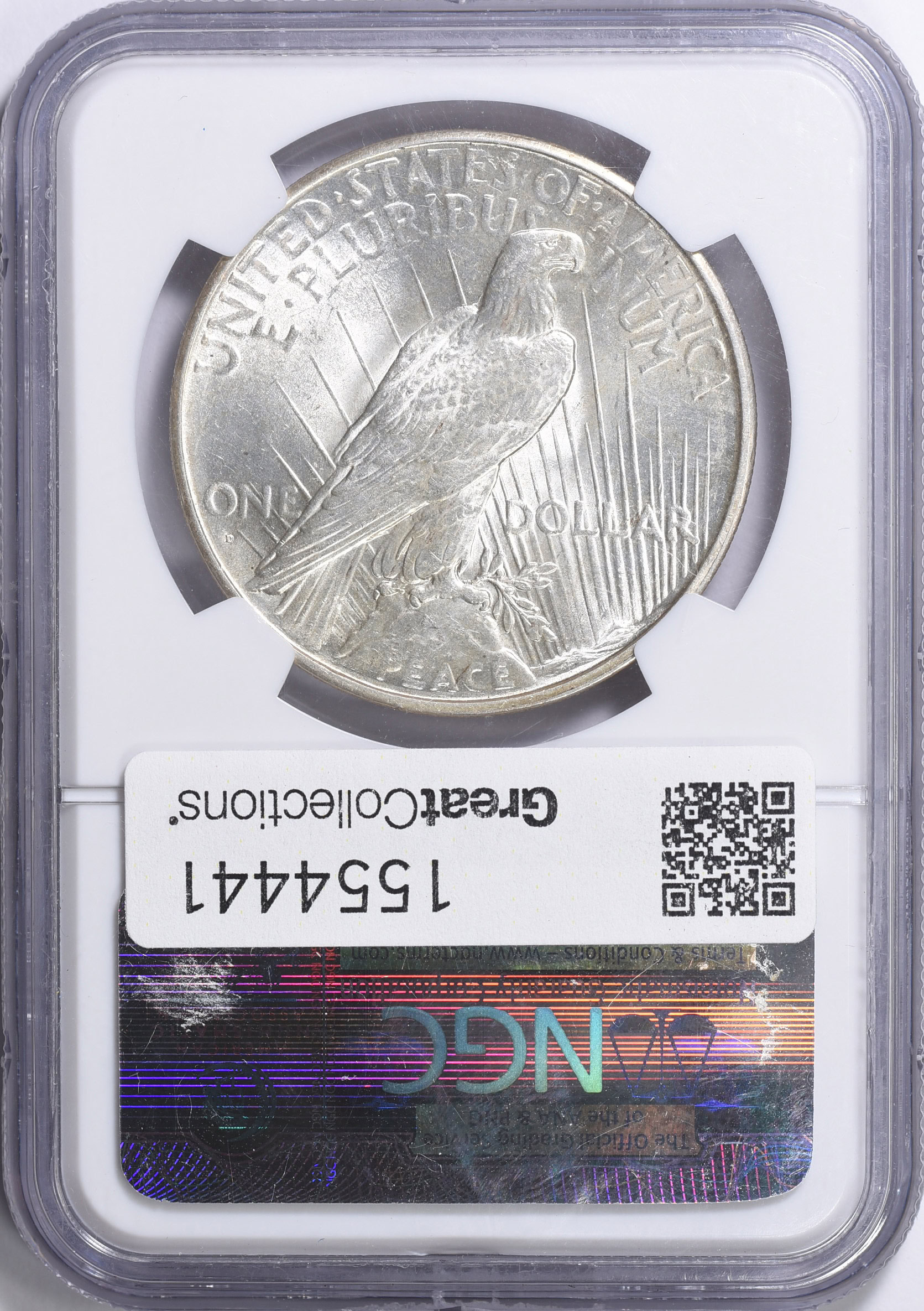 1934-D Peace Silver Dollar NGC AU-58 (Item 1554441