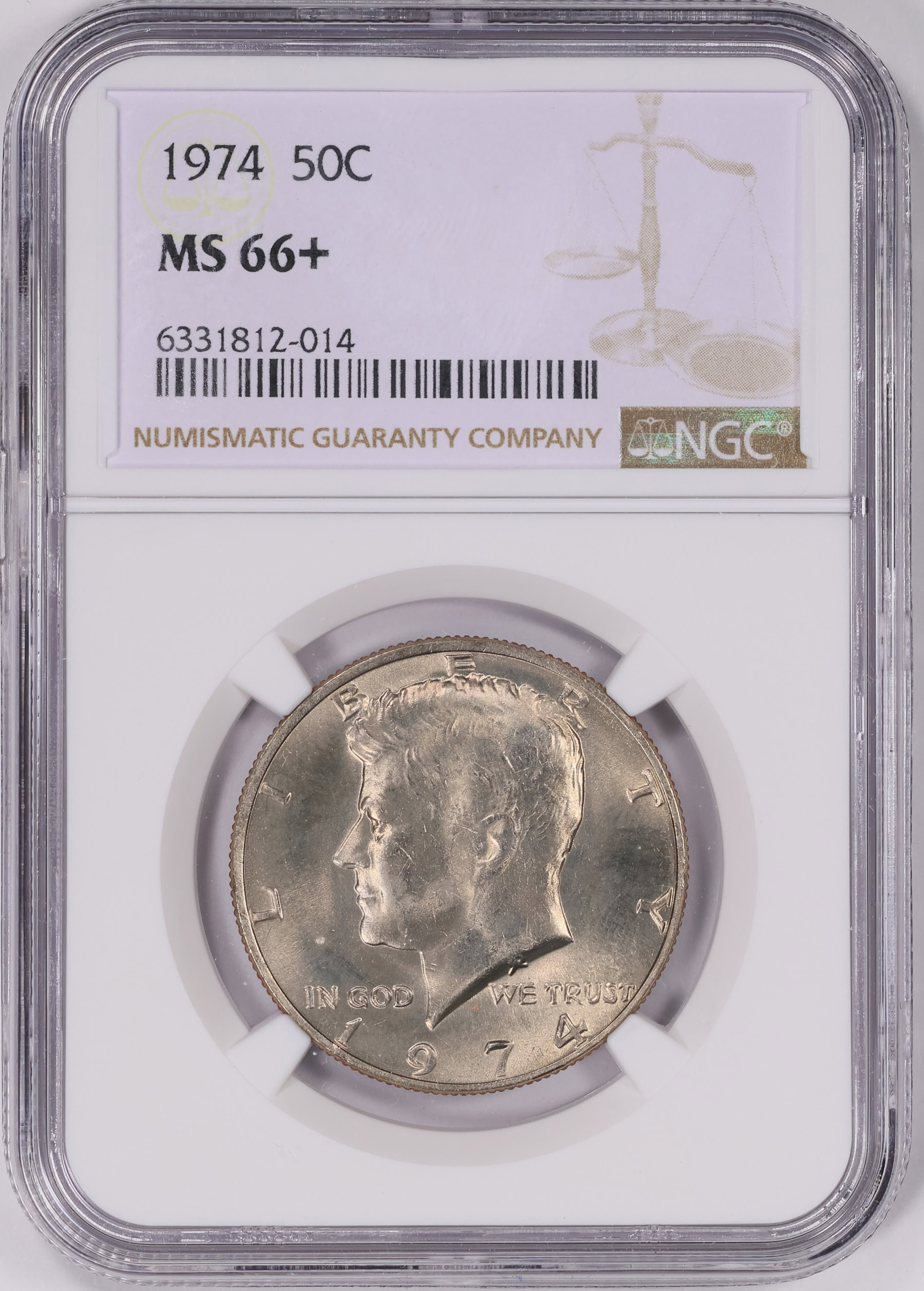 1974 Kennedy Half Dollar NGC MS-66+ (Item 1554667