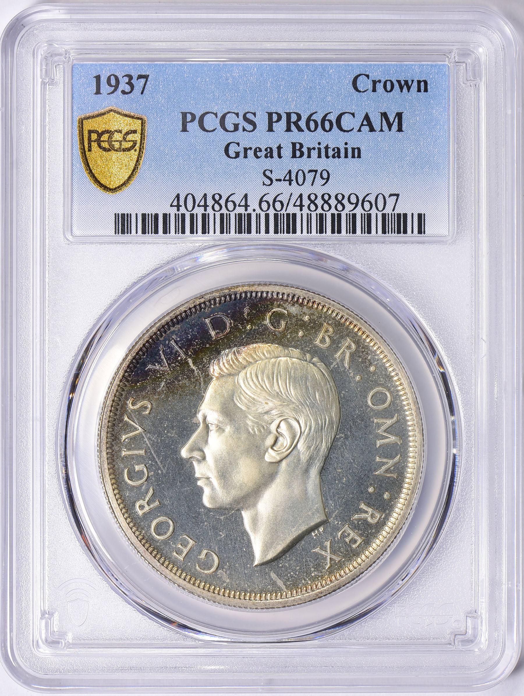 Great Britain 1937 Silver Crown S-4079 PCGS Proof-66 CAMEO (Toned ...