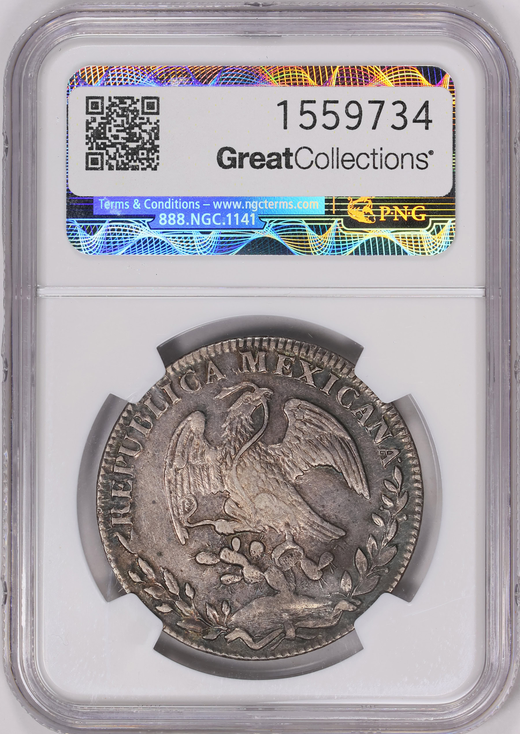 Mexico 1839-Go PJ Silver 8 Reales KM-377.8 NGC XF-45 (Item 1559734