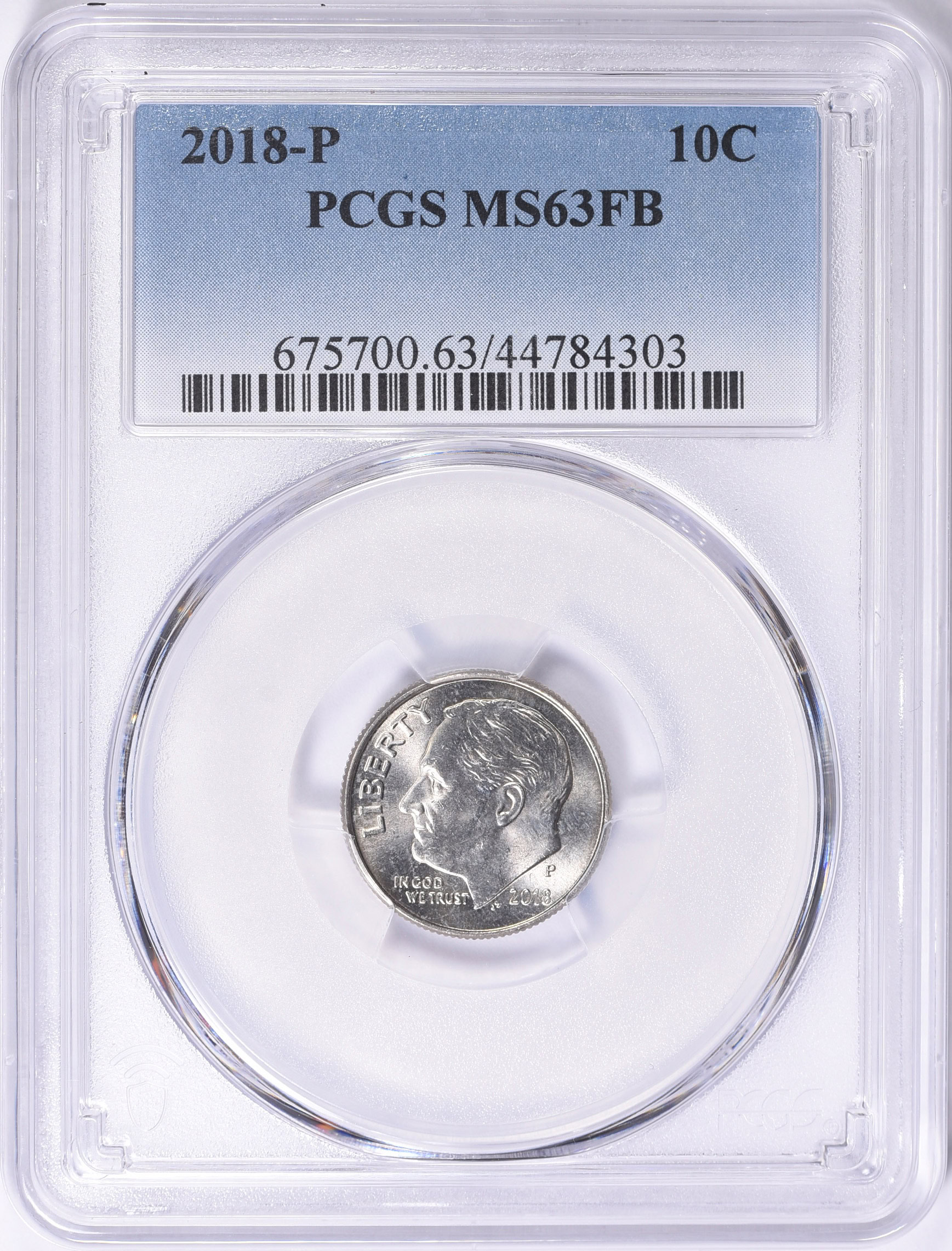 2018-P Roosevelt Dime PCGS MS-63 FB (Item 1563217) | GreatCollections ...