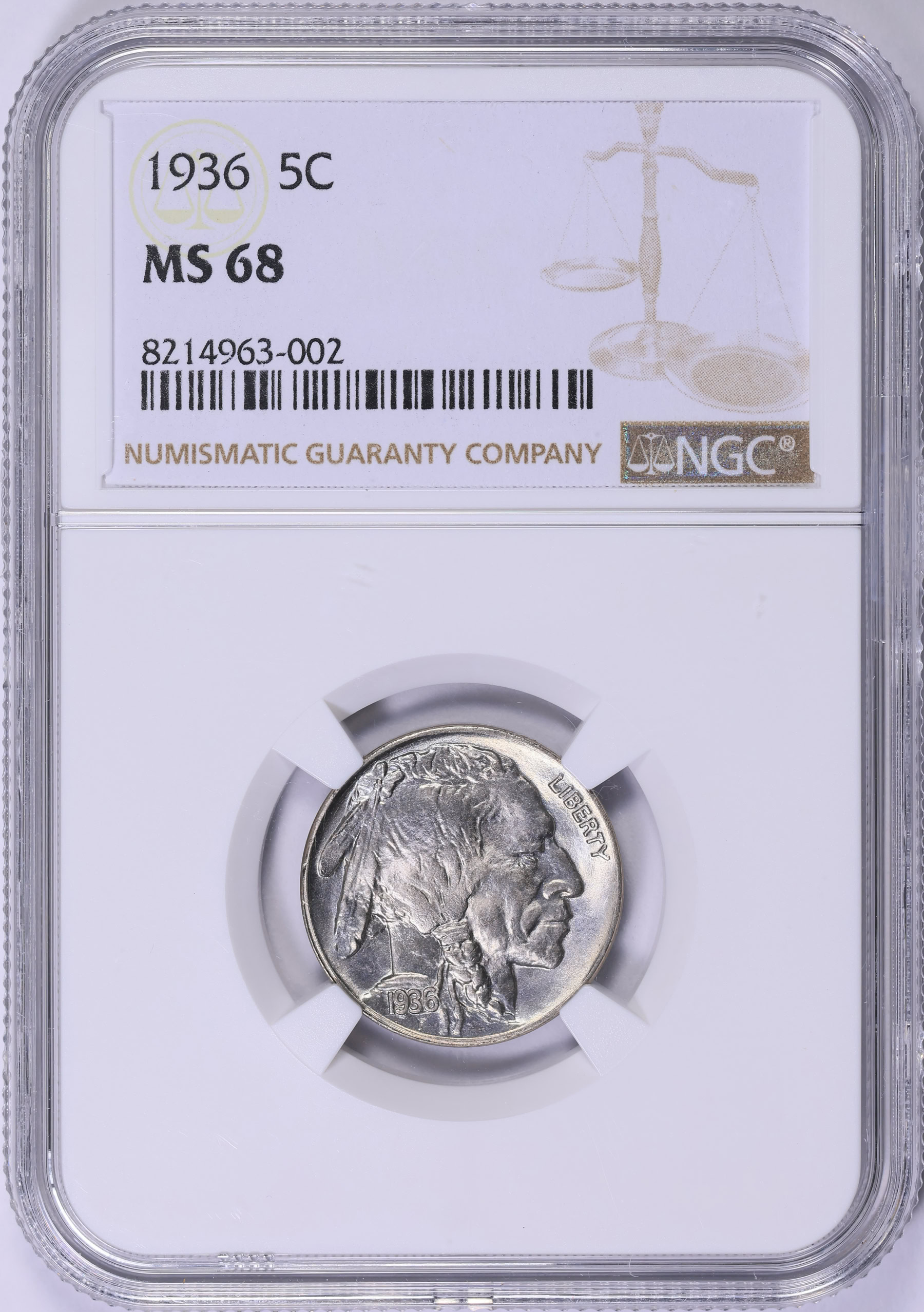 1936 Buffalo Nickel NGC MS-68 (Toned) (Item 1564342