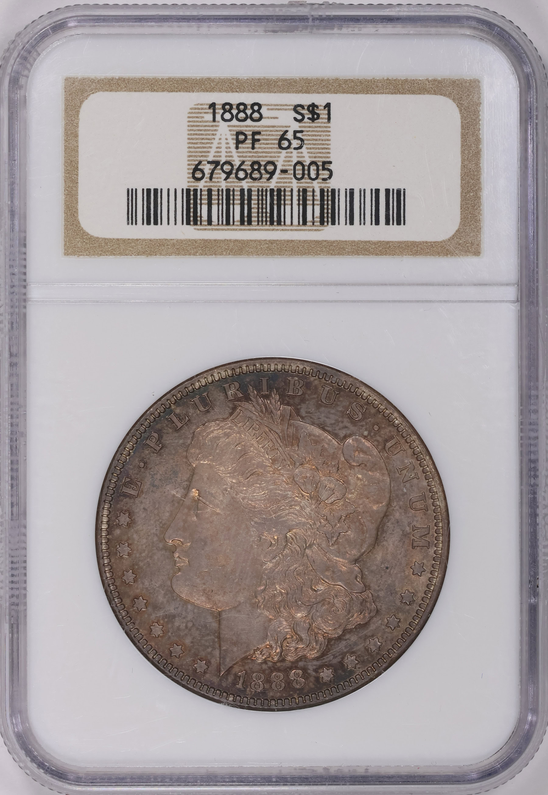 1888 Morgan Silver Dollar NGC Proof-65 (Toned) (Item 1570007