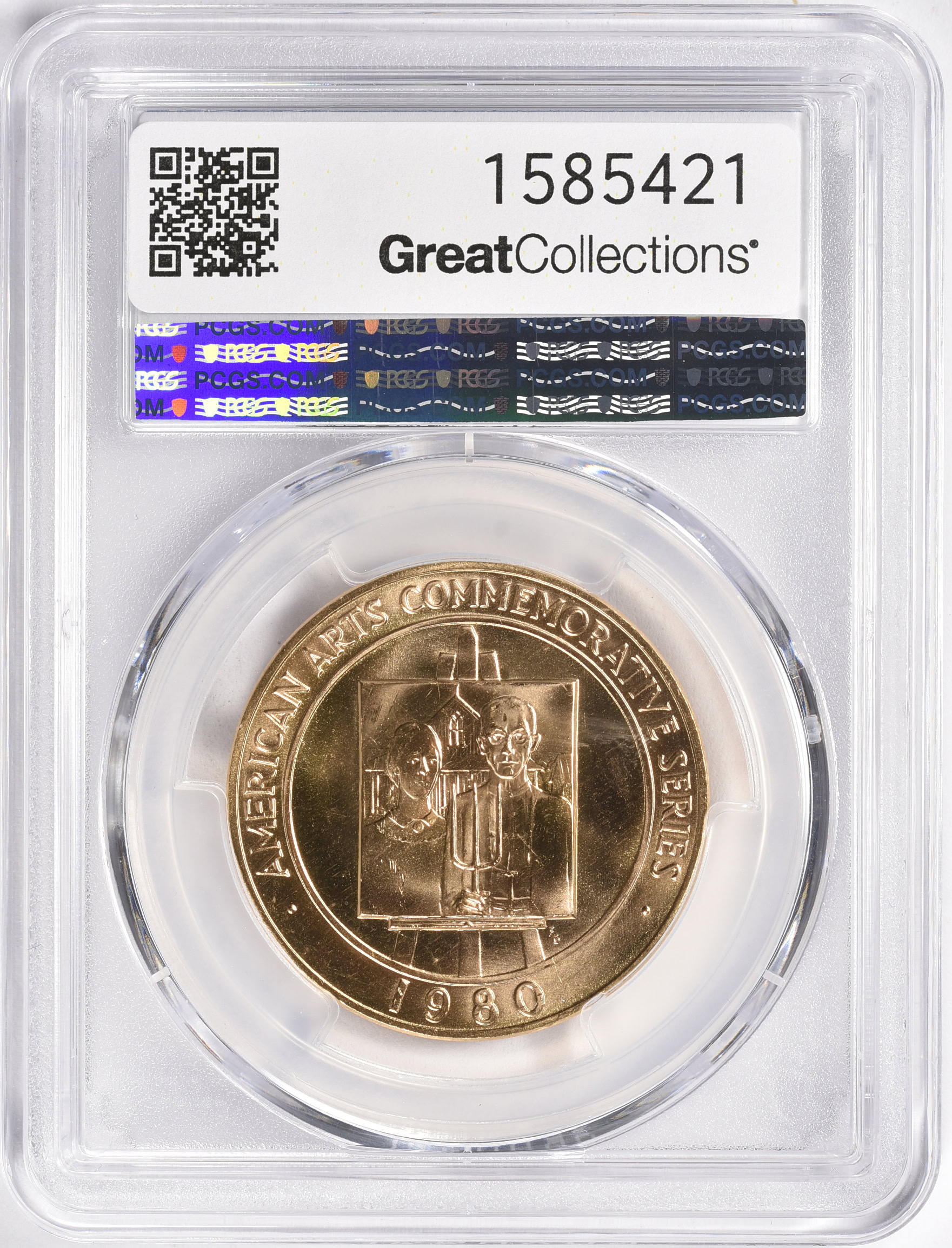 1980 Gold 1oz. American Arts Commemorative Series Grant Wood U.S.
