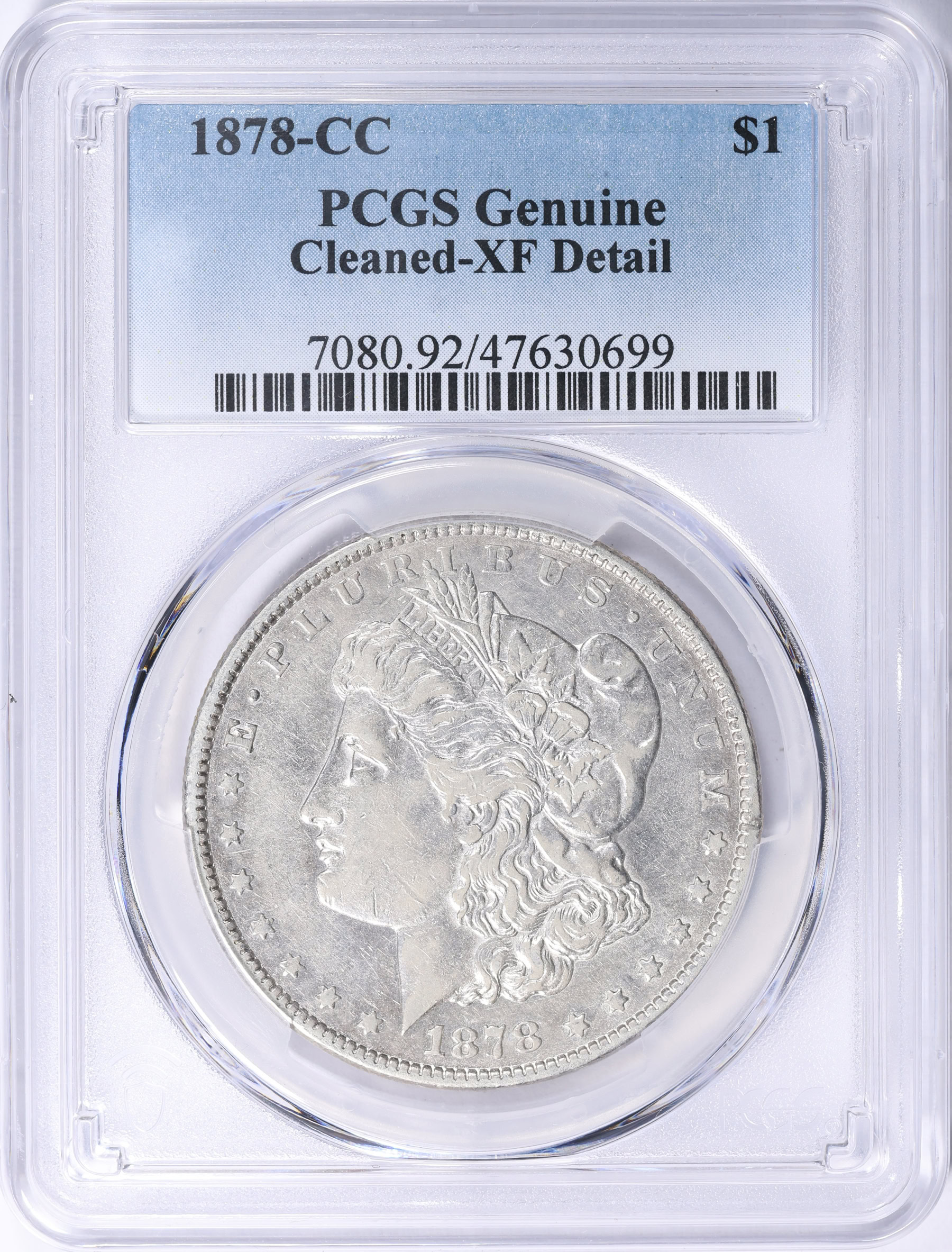 1878-CC Morgan Silver Dollar PCGS Genuine XF Details (Item 1593612