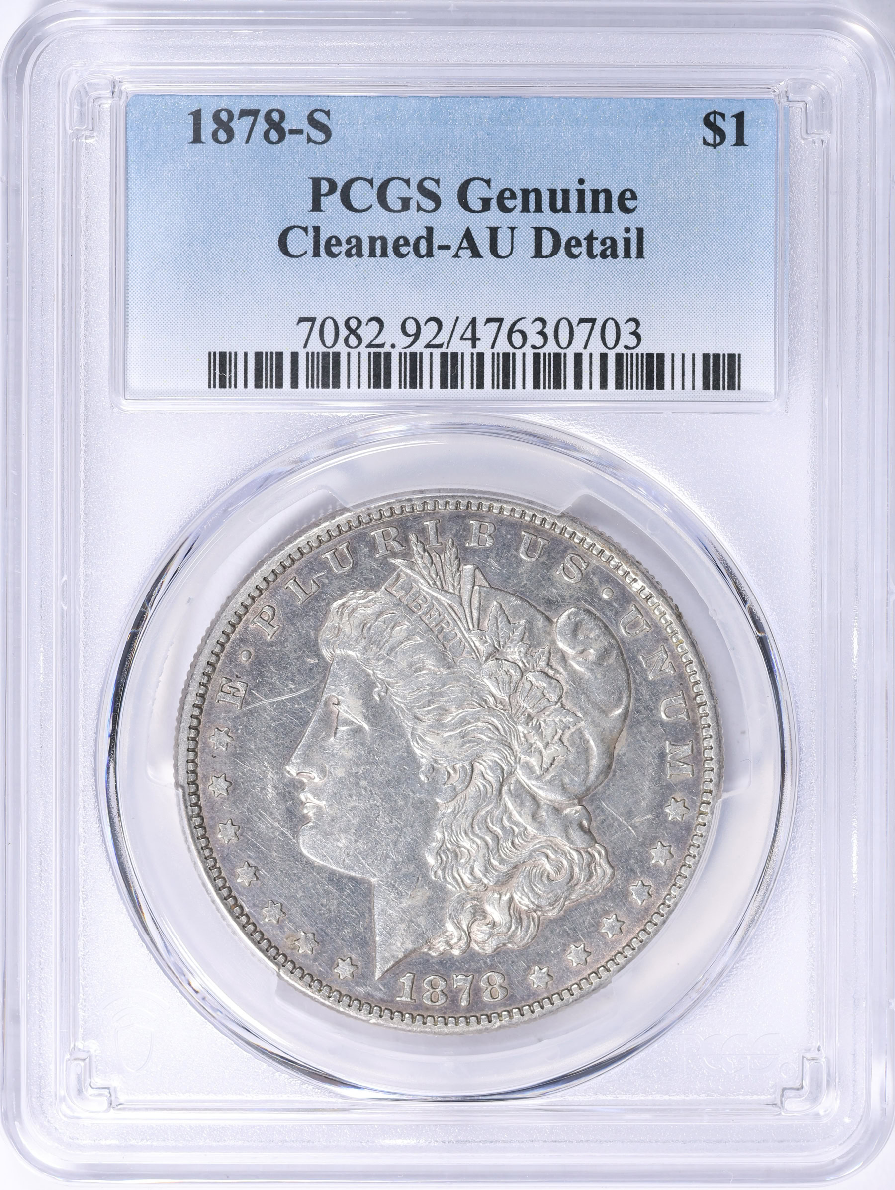 1878-S Morgan Silver Dollar PCGS Genuine AU Details (Item 1593616