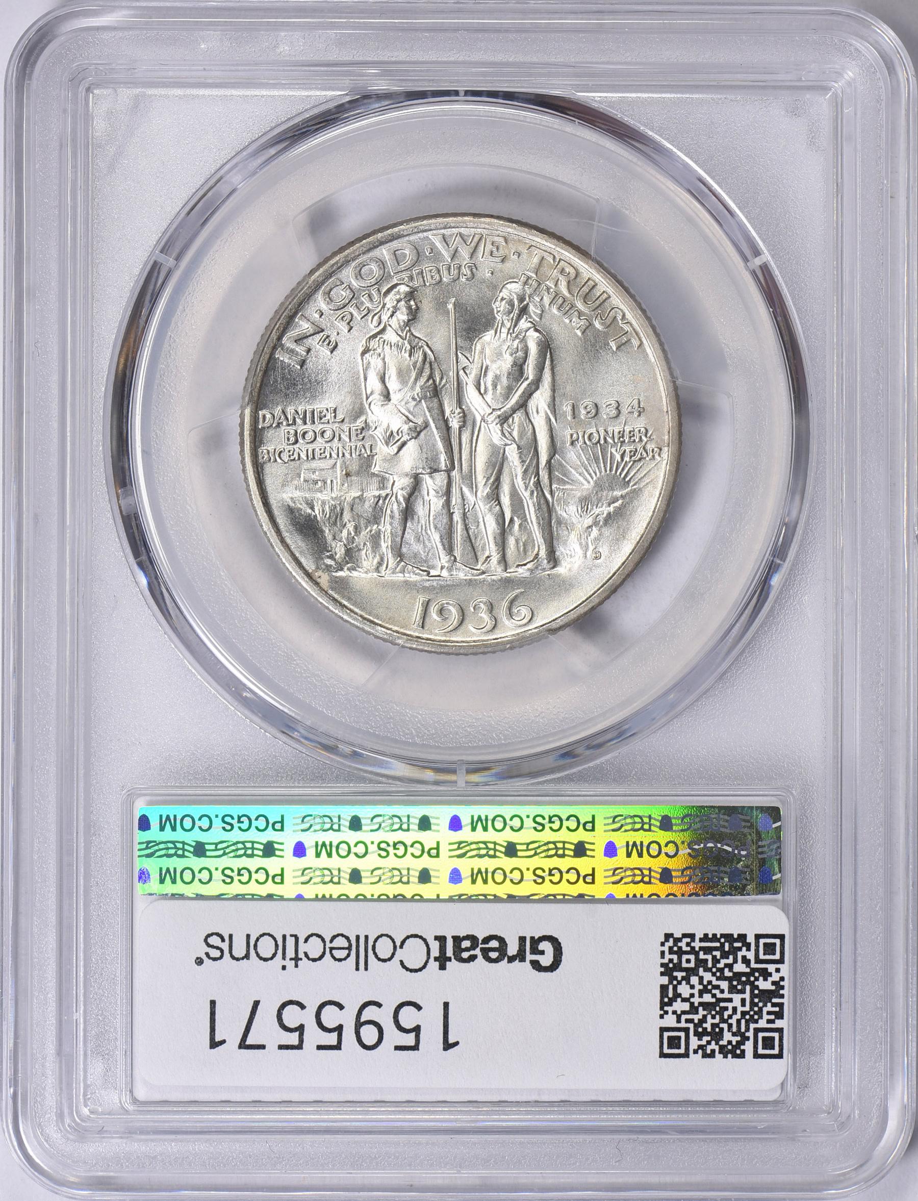 1936-D Daniel Boone Bicentennial Half Dollar PCGS MS-66 (Item 1595571 ...