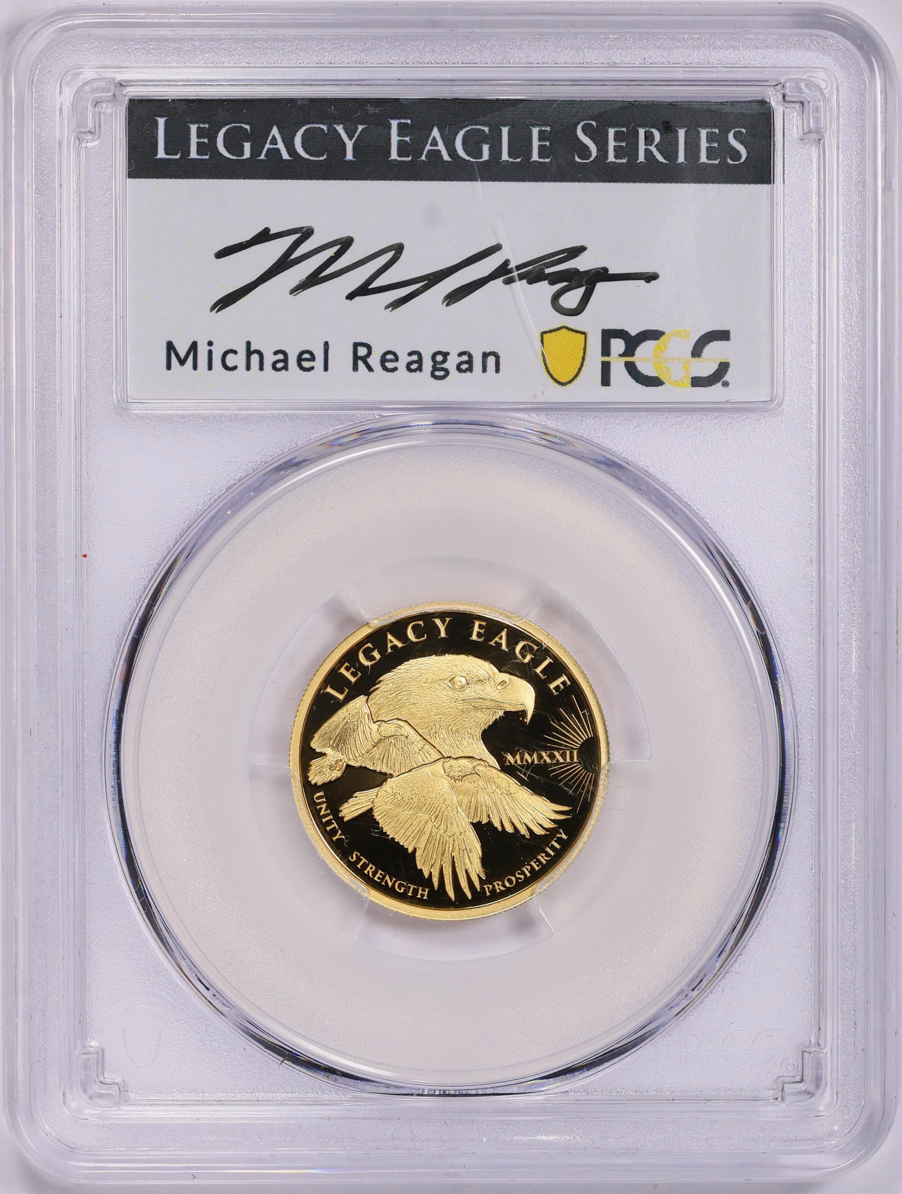 Cook Islands 2022 Gold $50 Legacy Eagle First Day of Issue PCGS