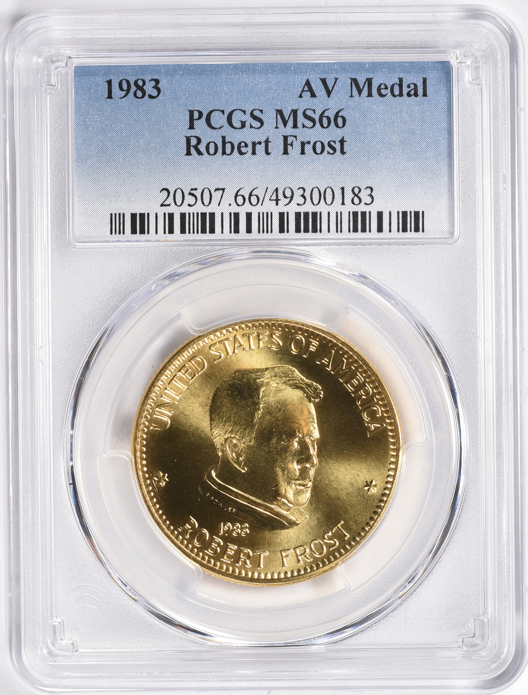 1983 Gold 1oz. American Arts Commemorative Series Robert Frost