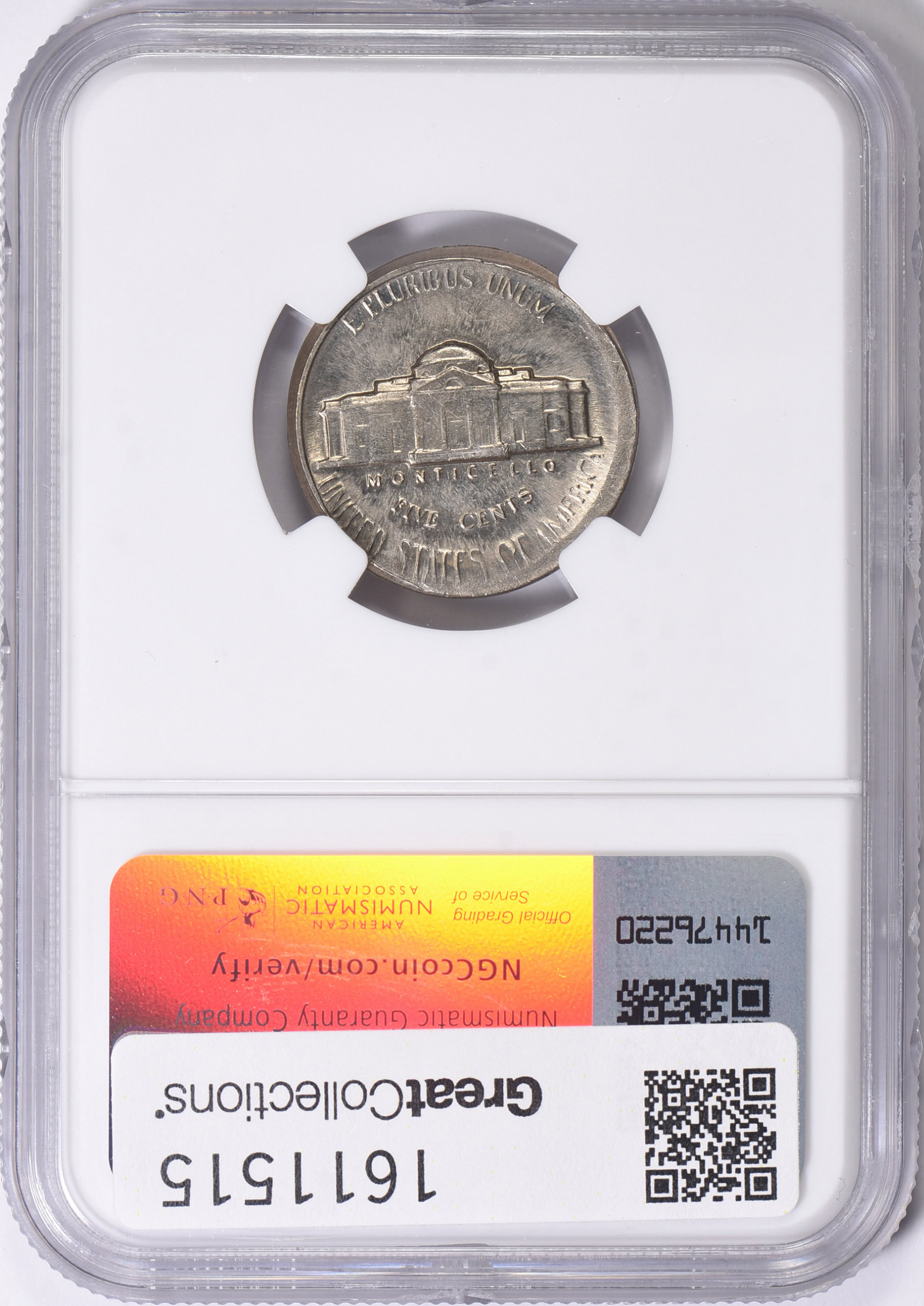 Mint Error 1964 Jefferson Nickel Broadstruck NGC MS-63 | NGC Cert