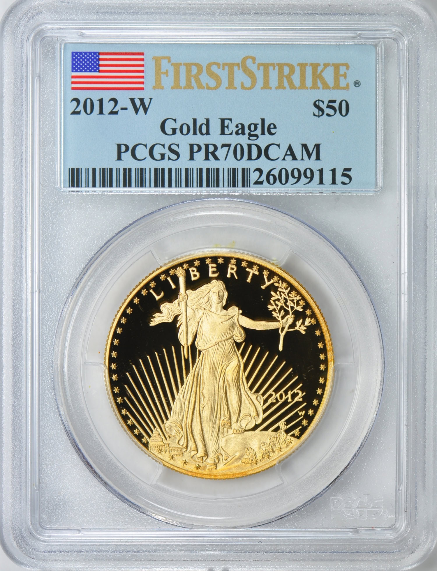 2012-W $50 One-Ounce Gold American Eagle First Strike PCGS Proof