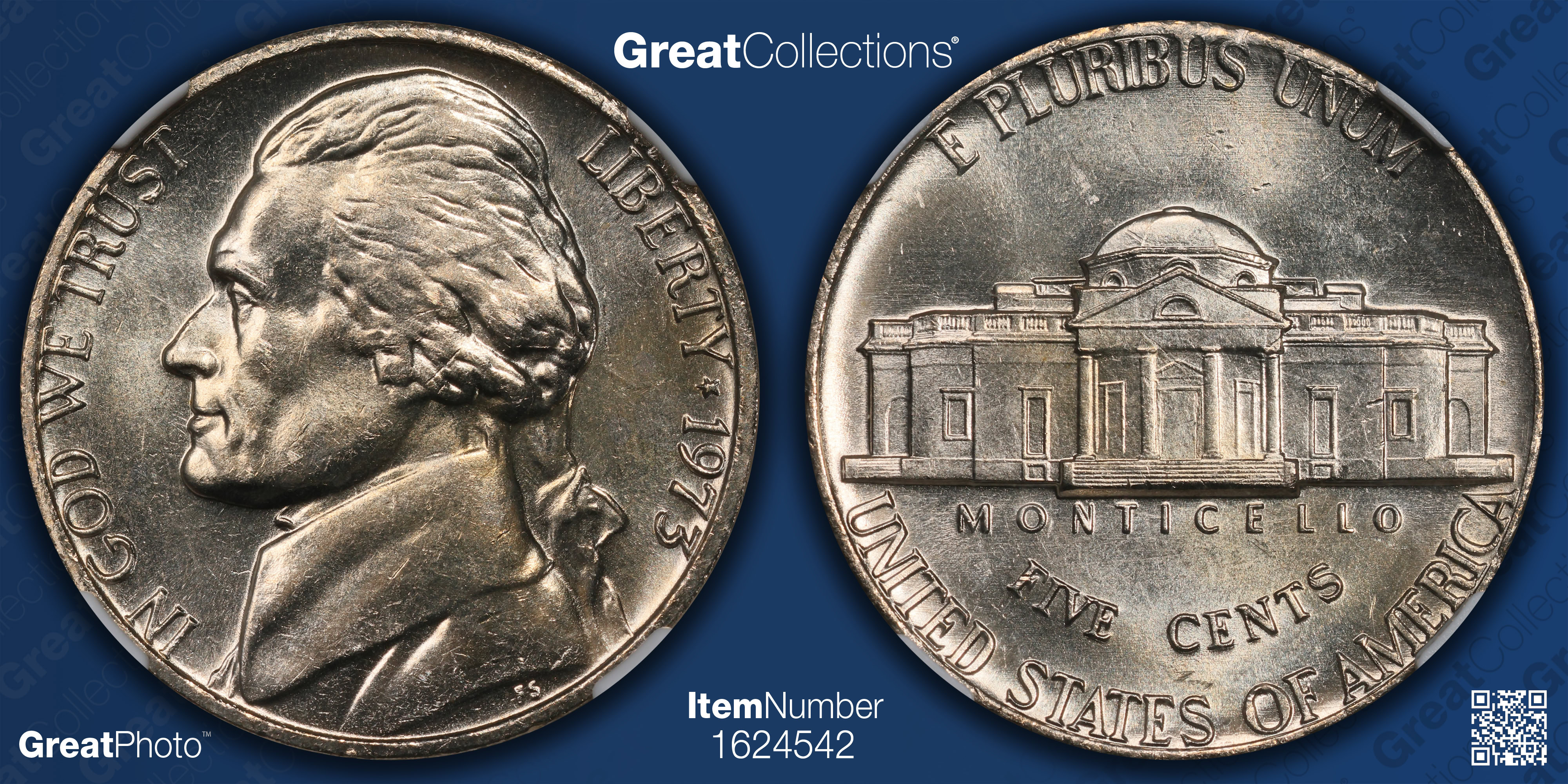 1973 Jefferson Nickel NGC MS-65 5FS (Item 1624542