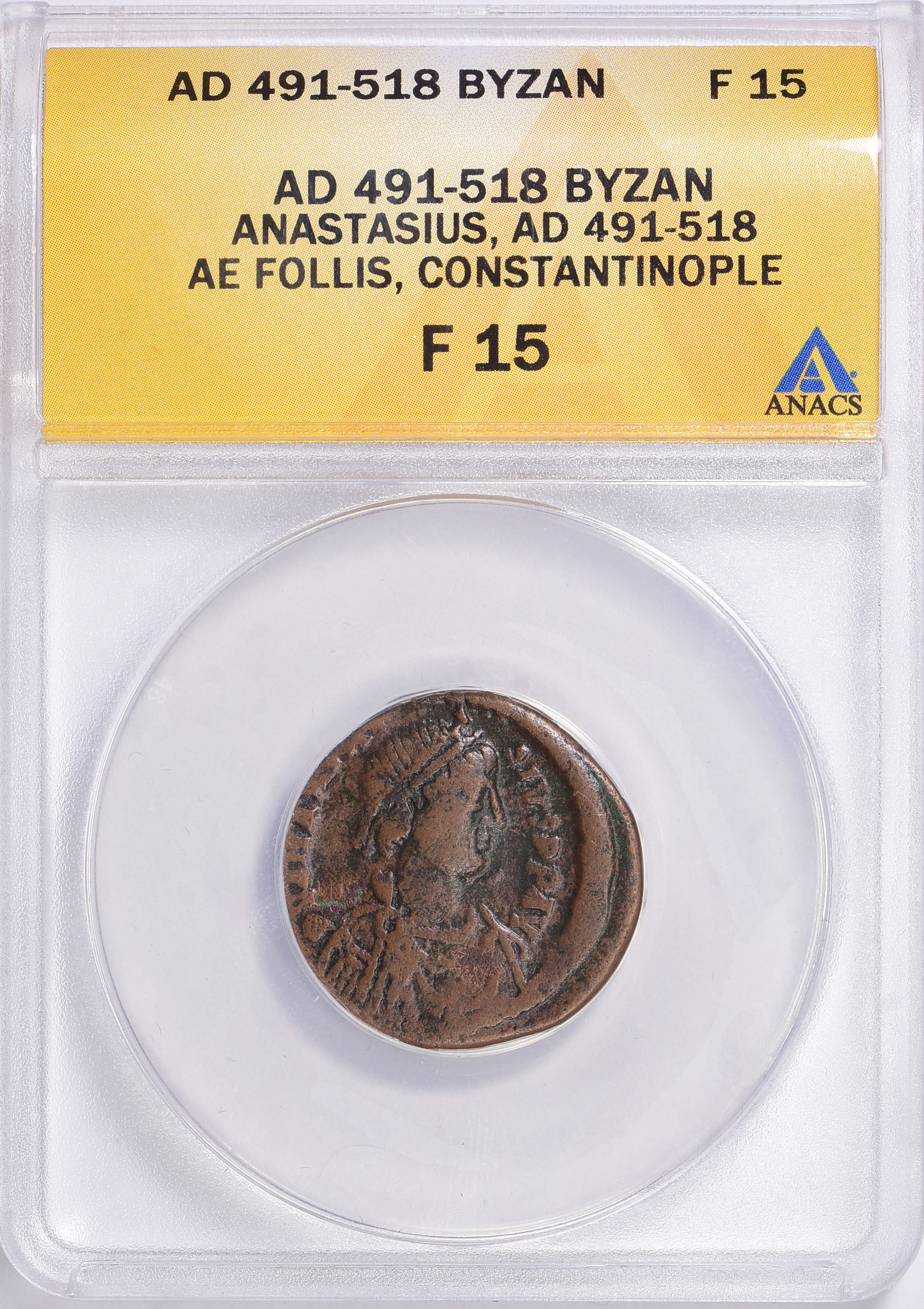 Ancient Byzantine Empire, Anastasius I (A.D. 491-518) c.A.D. 498-518 AE ...