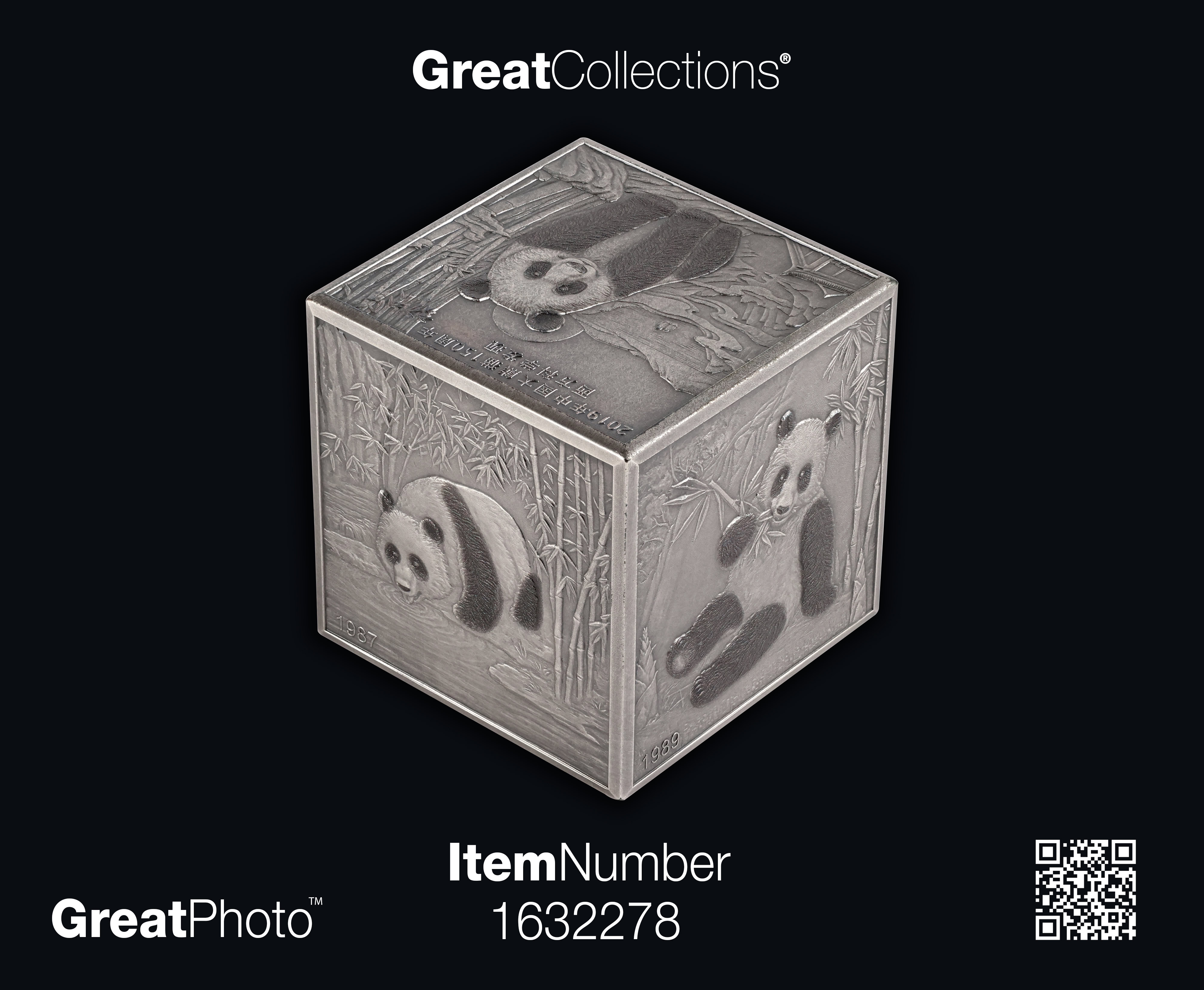 China 2019 Silver Panda Kilo Cube 150th Anniversary of the Discovery of ...