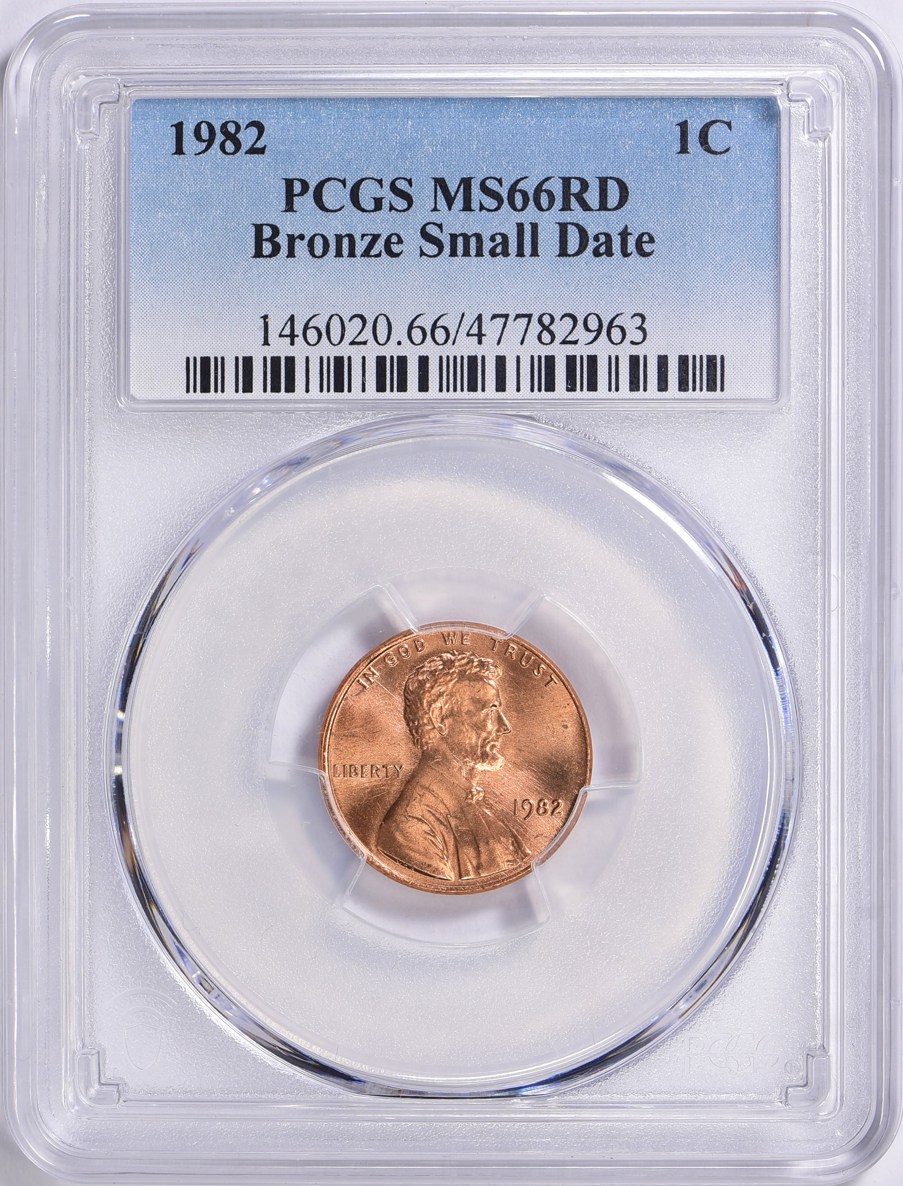1982 Lincoln Cent Bronze Small Date PCGS MS-66 RD (Item 1634881 ...