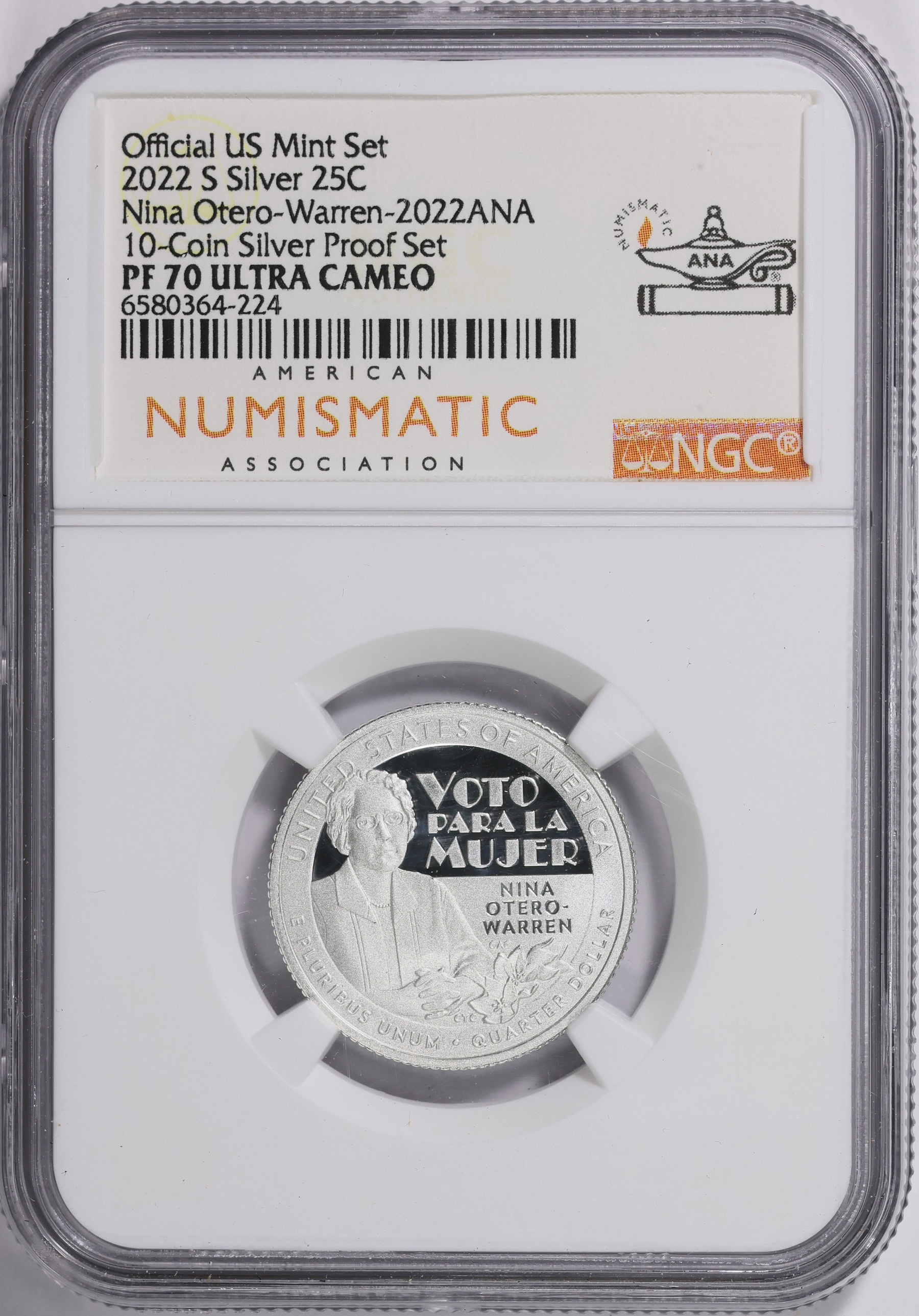 2022-S American Women Quarter Nina Otero-Warren-Silver (From the Silver ...