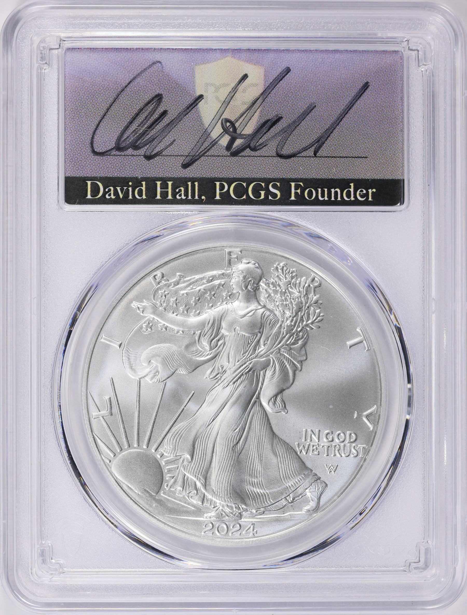 2024 $1 Silver Eagle First Day of Issue PCGS MS-70 (David Hall