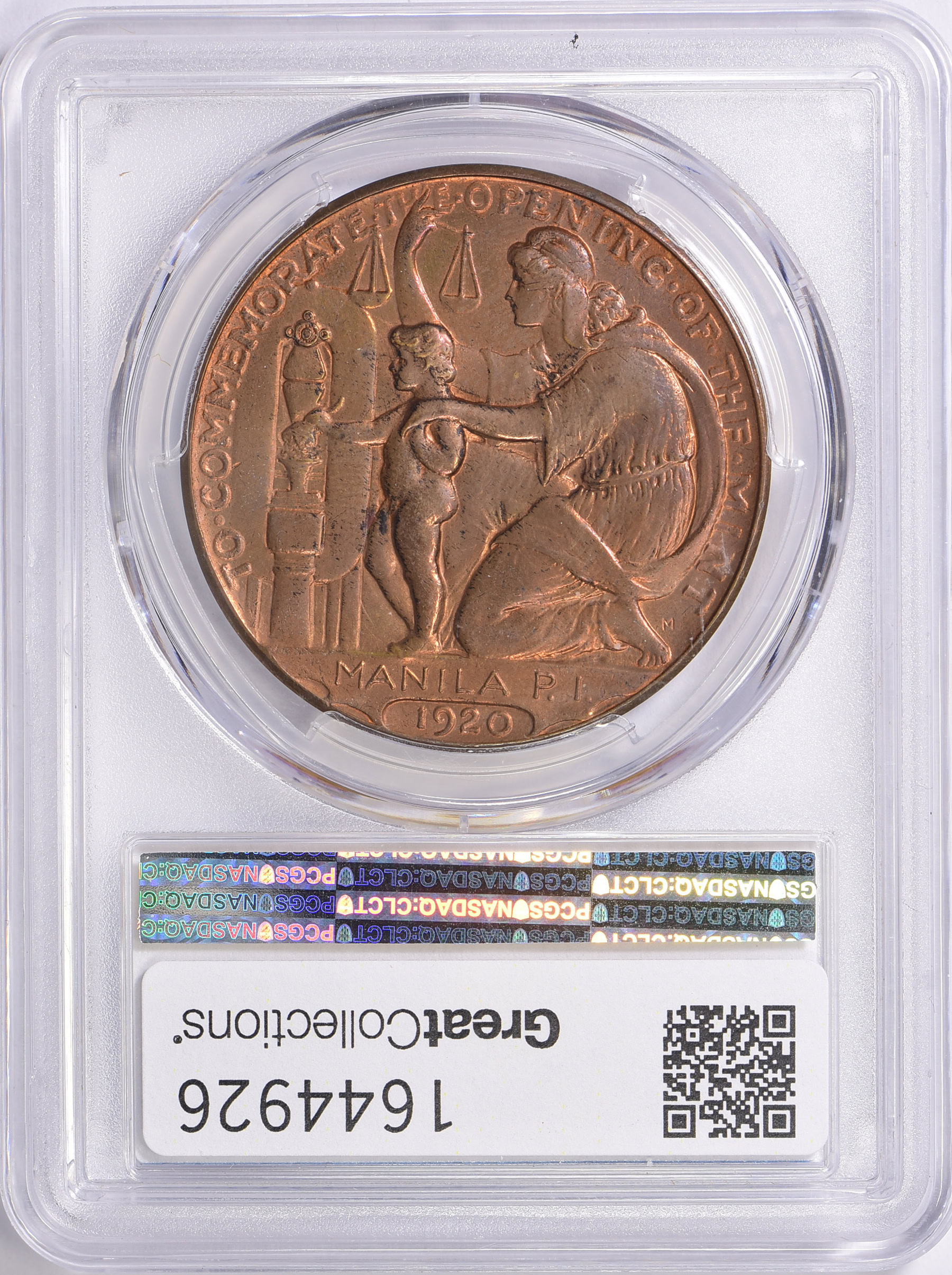 1920 Bronze Manila Mint Opening Wilson So-Called Dollar HK-450 PCGS ...