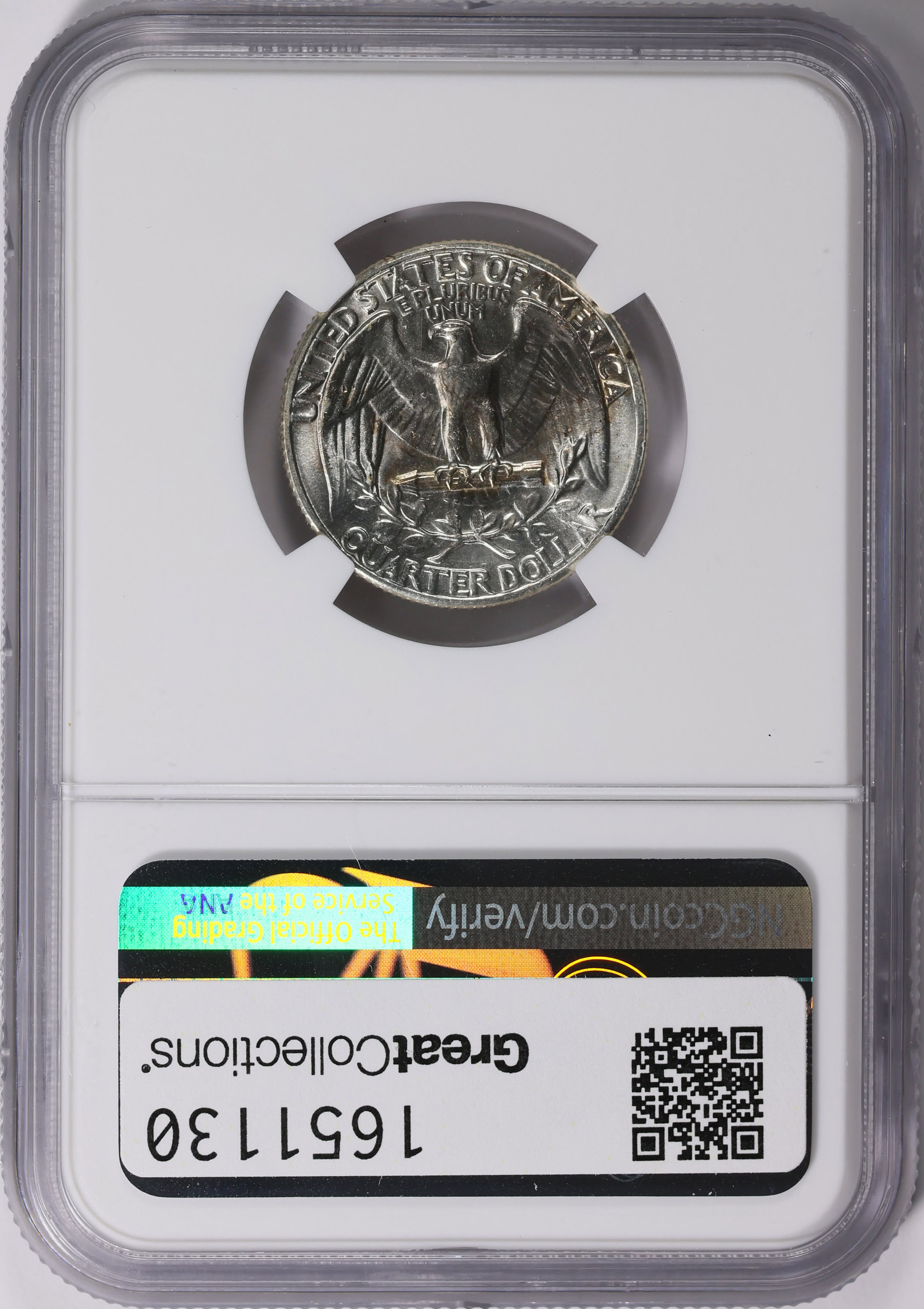 1963 Washington Quarter NGC MS-66 (Item 1651130) | GreatCollections ...