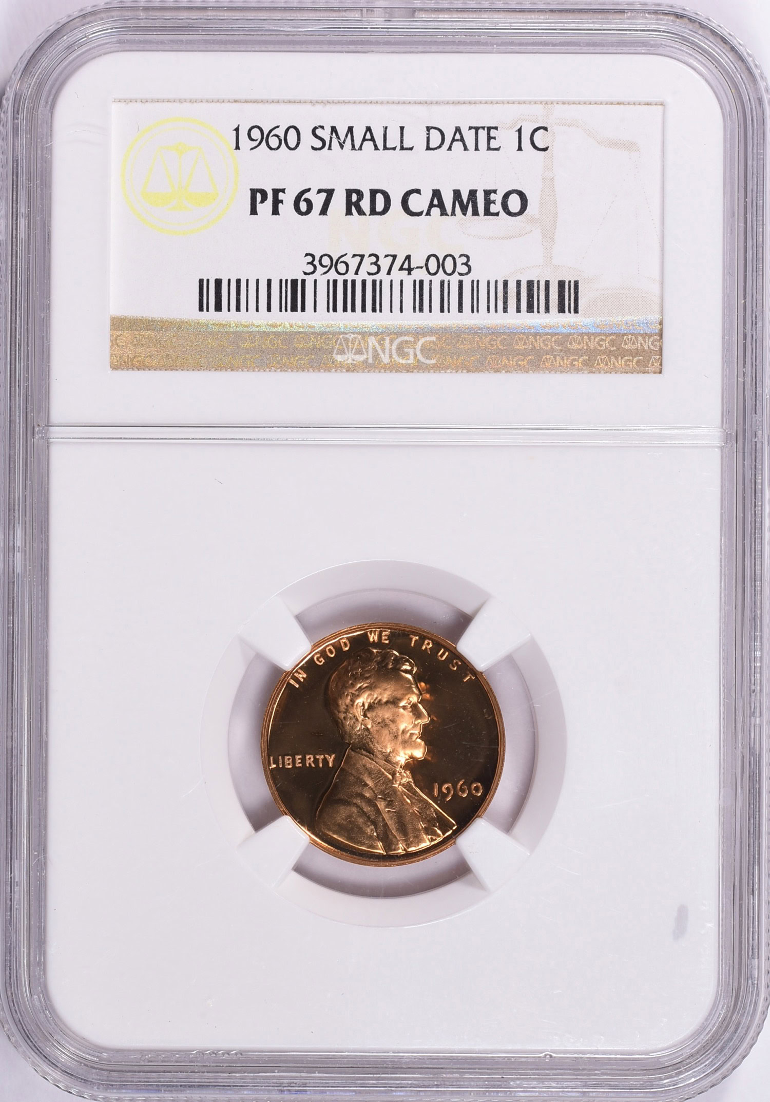 1960 Lincoln Cent Small Date NGC Proof-67 CAMEO (Item 1651672 ...