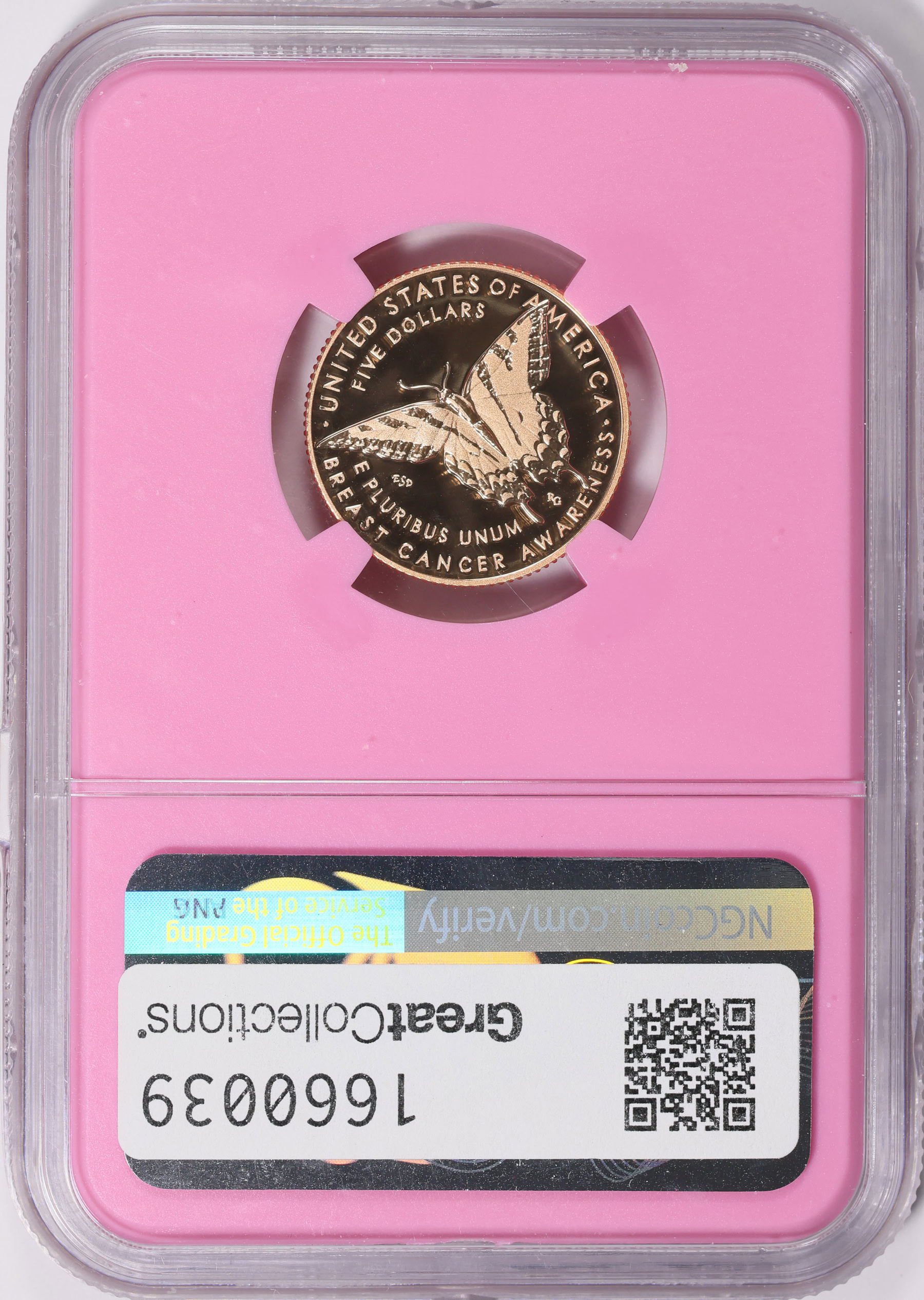 2018-W Breast Cancer Awareness Gold $5 First Day of Issue NGC Proof-70 ...