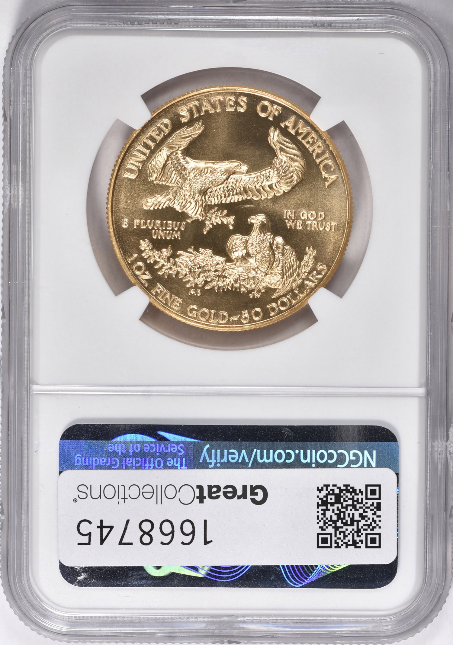 1994 $50 One-Ounce Gold American Eagle NGC MS-70 PL (Item 1668745