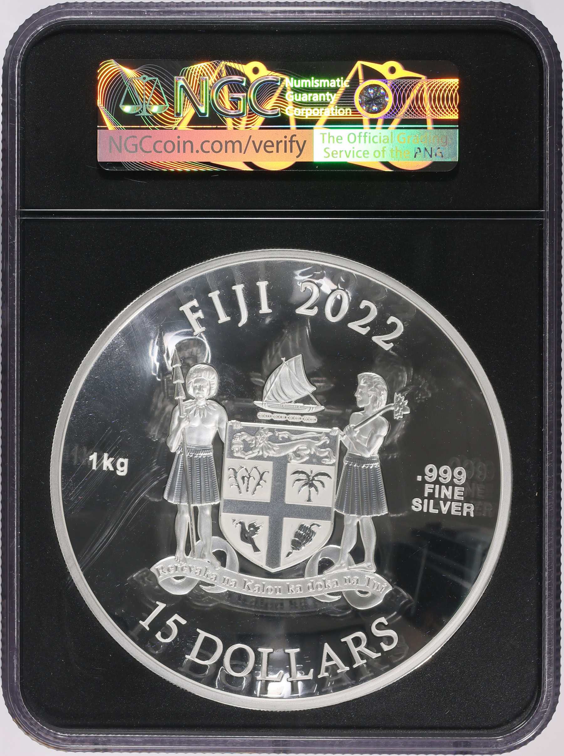 Fiji 2022 Silver $15 Welsh Red Dragon Kilo in Display Case First
