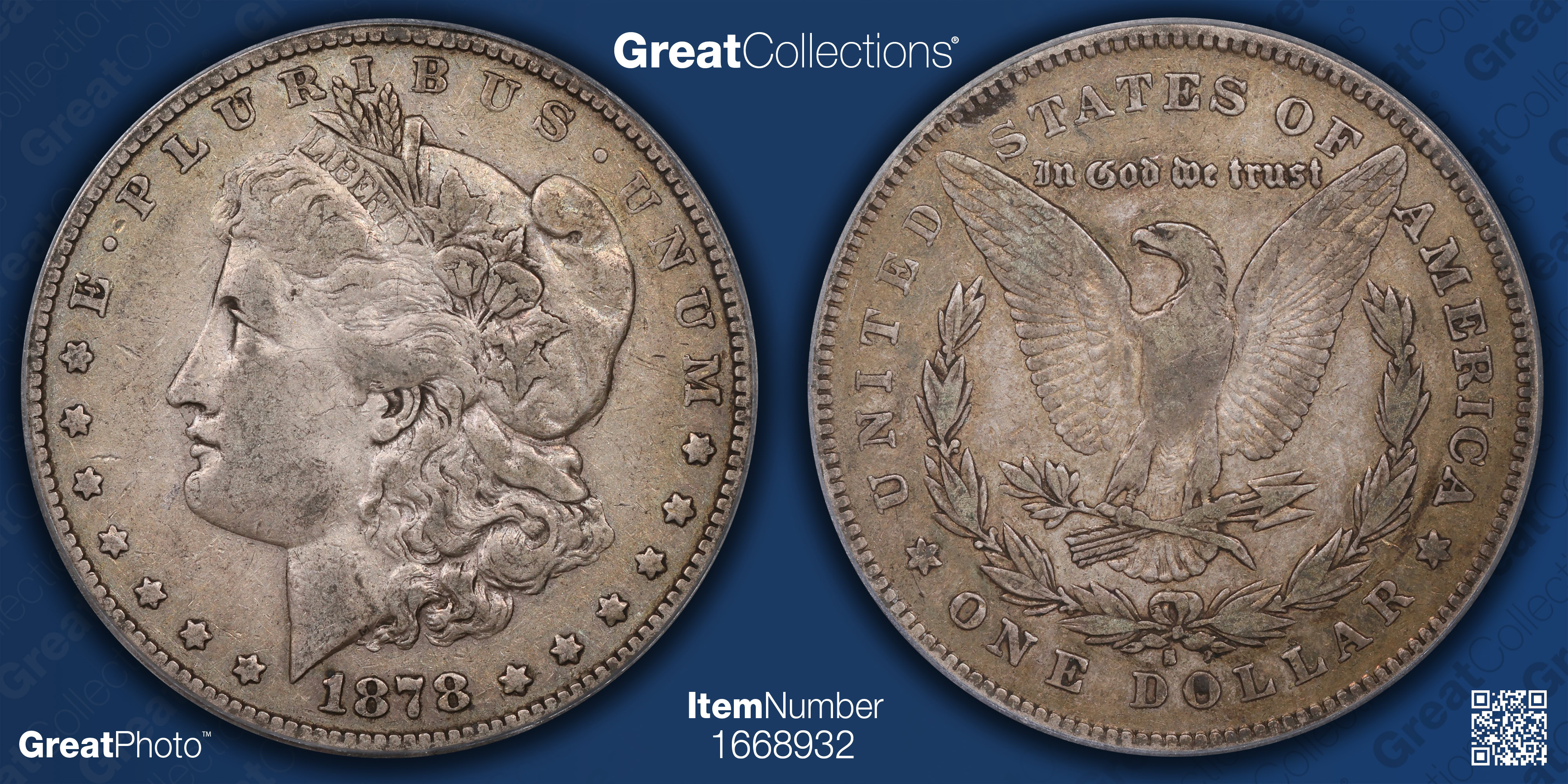 1878-S Morgan Silver Dollar Doubled RIB VAM-22 Hot 50 PCGS VF-30 (CAC ...