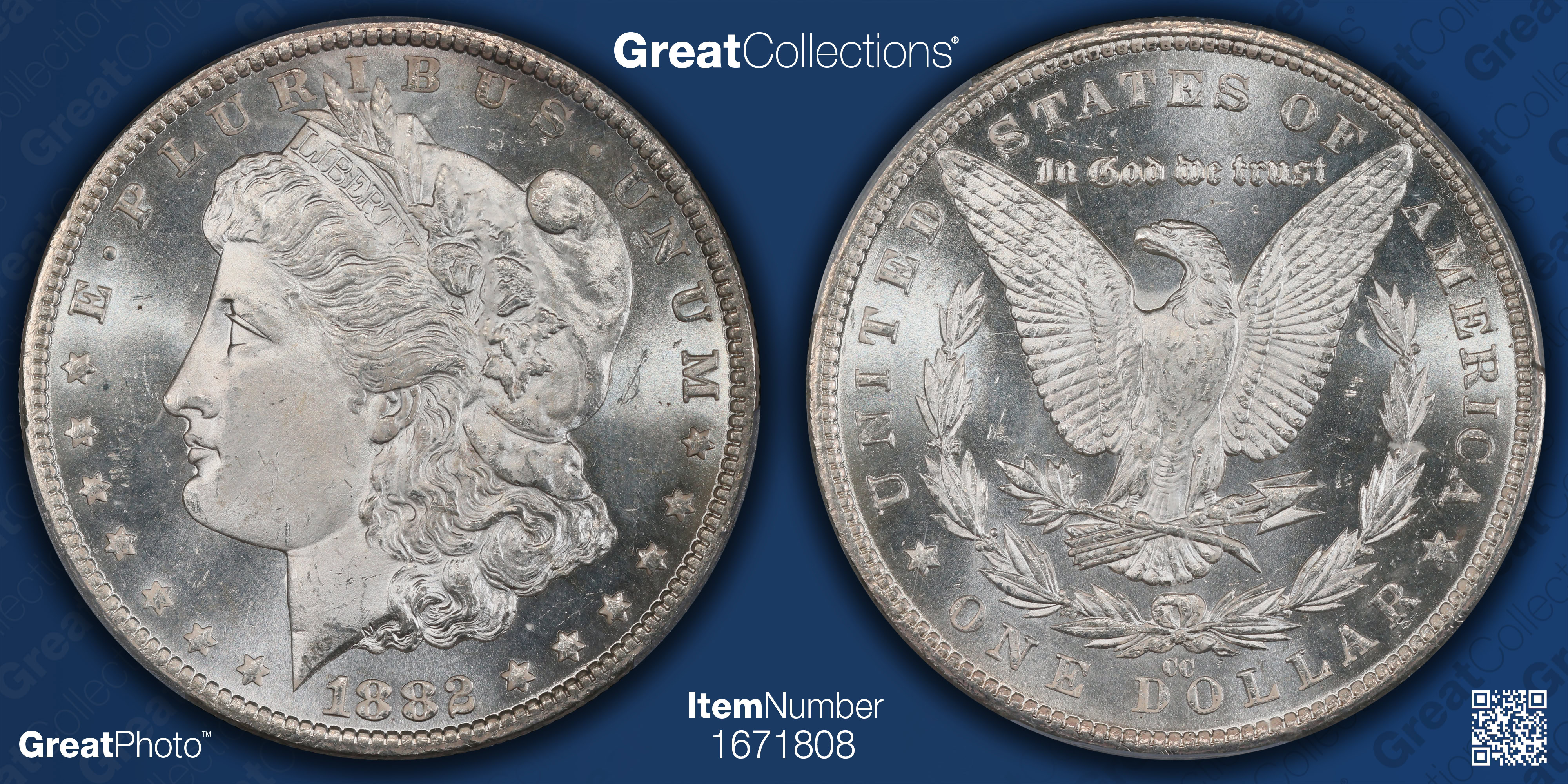 1882-CC Morgan Silver Dollar PCGS MS-67 (Item 1671808