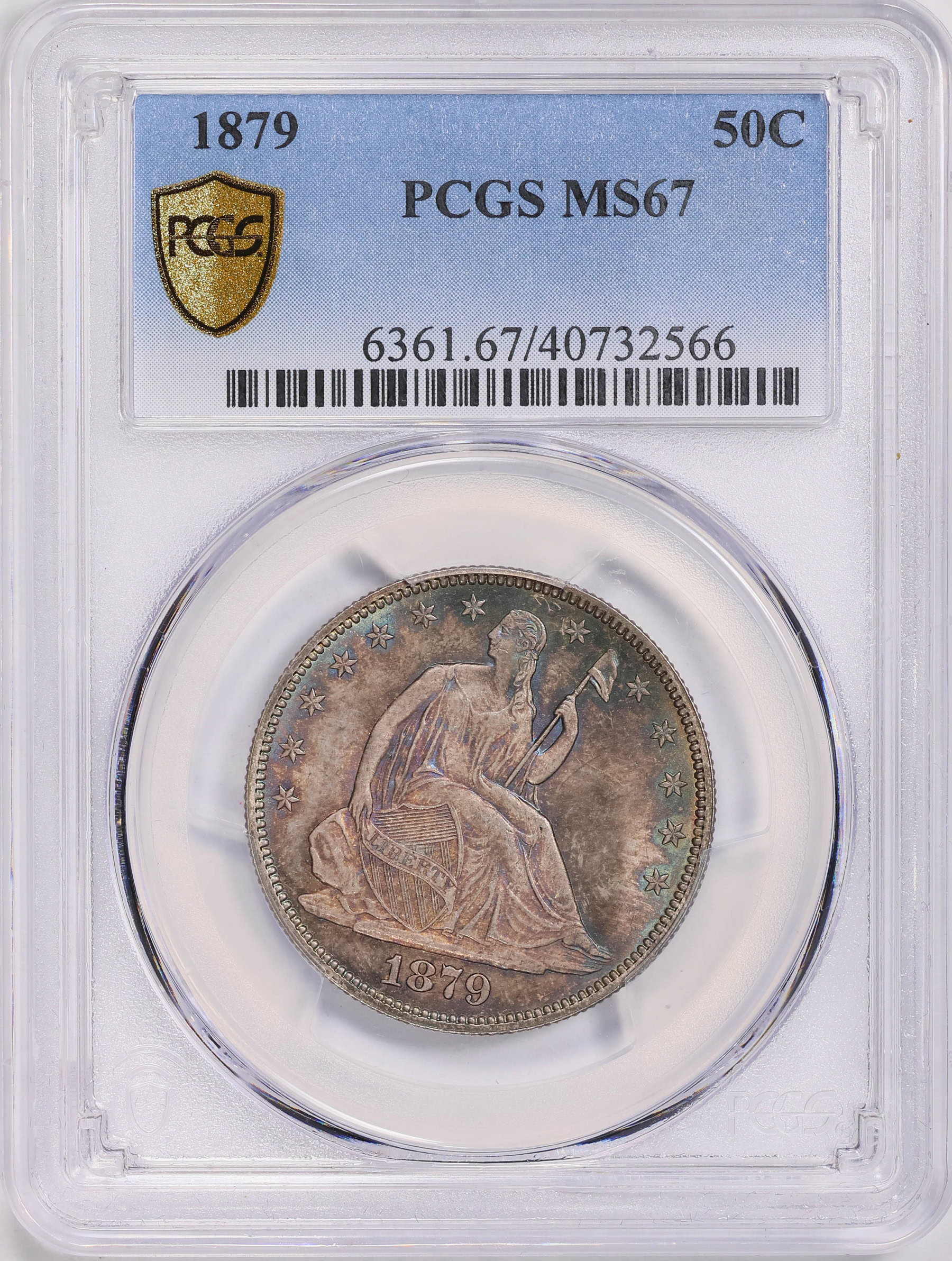 1879 Seated Liberty Half Dollar PCGS MS-67 (Toned) (Item 1671835) |  GreatCollections Coin Auctions