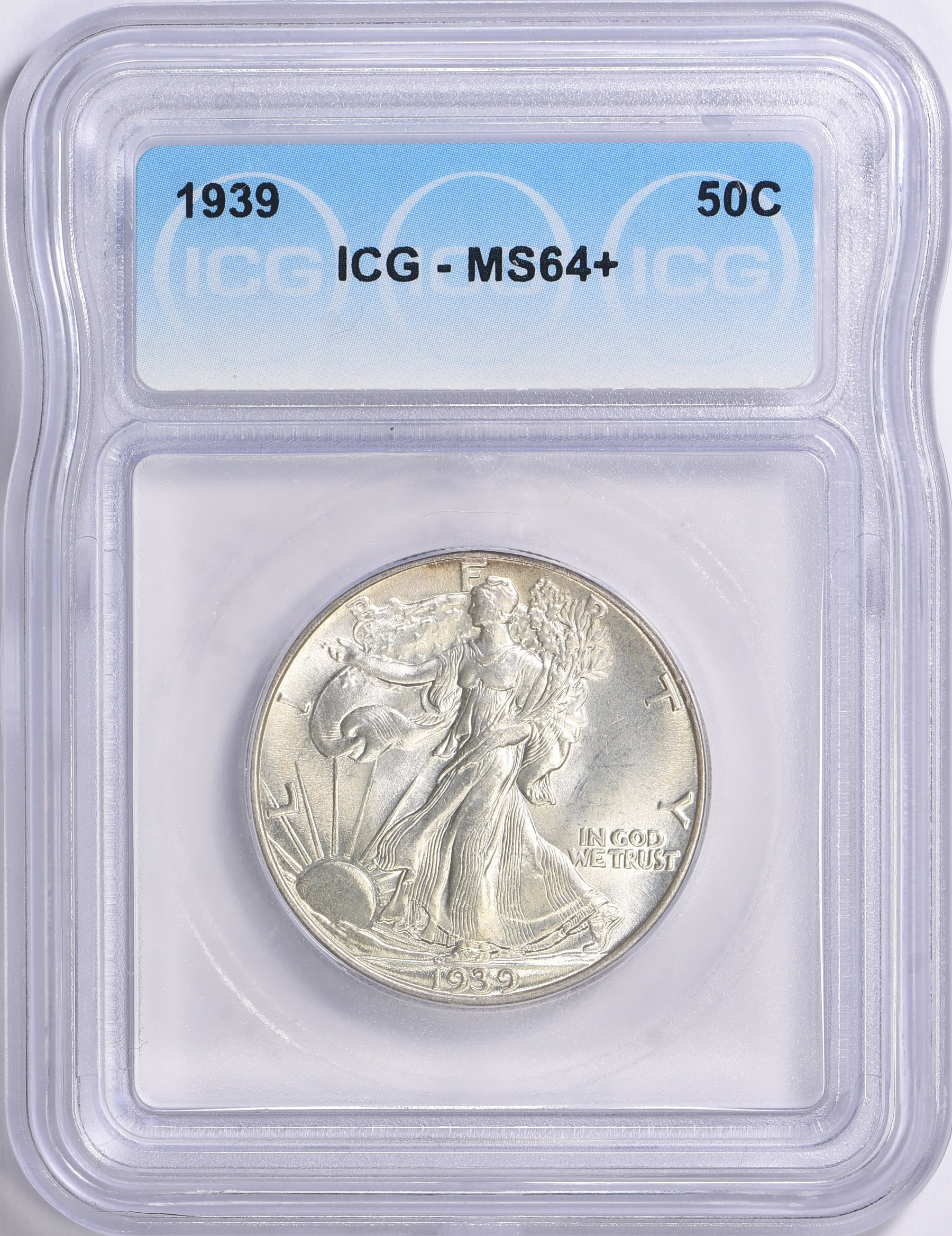 thumbnail image 2 of 1939 Walking Liberty Half Dollar - XF Circulated, 90% Silver, Philadelphia Mint 2 of 6