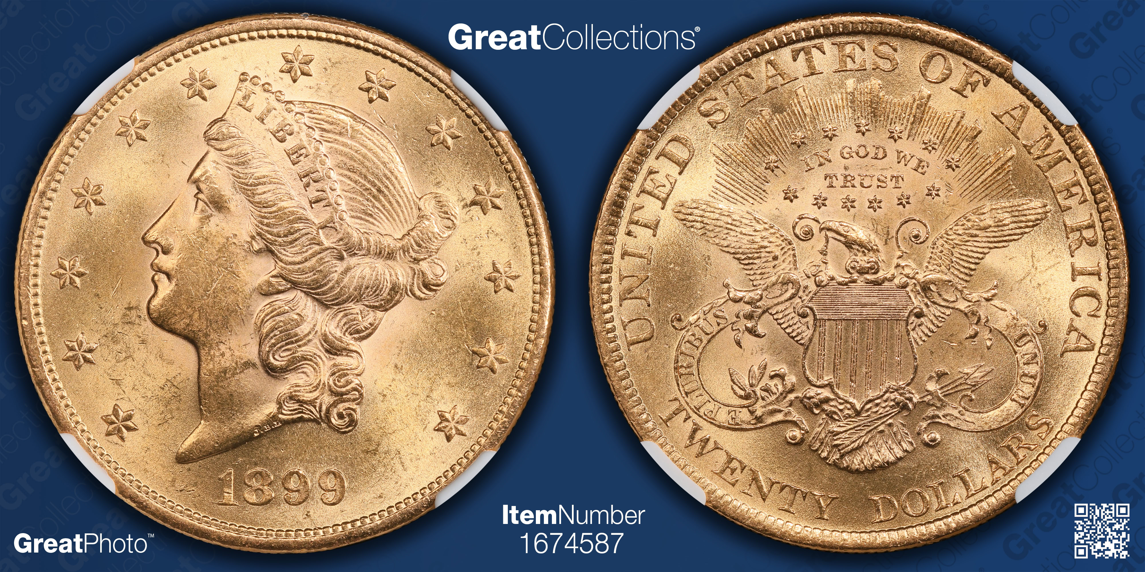 1899 Liberty Gold Double Eagle NGC MS-62 (Item 1674587