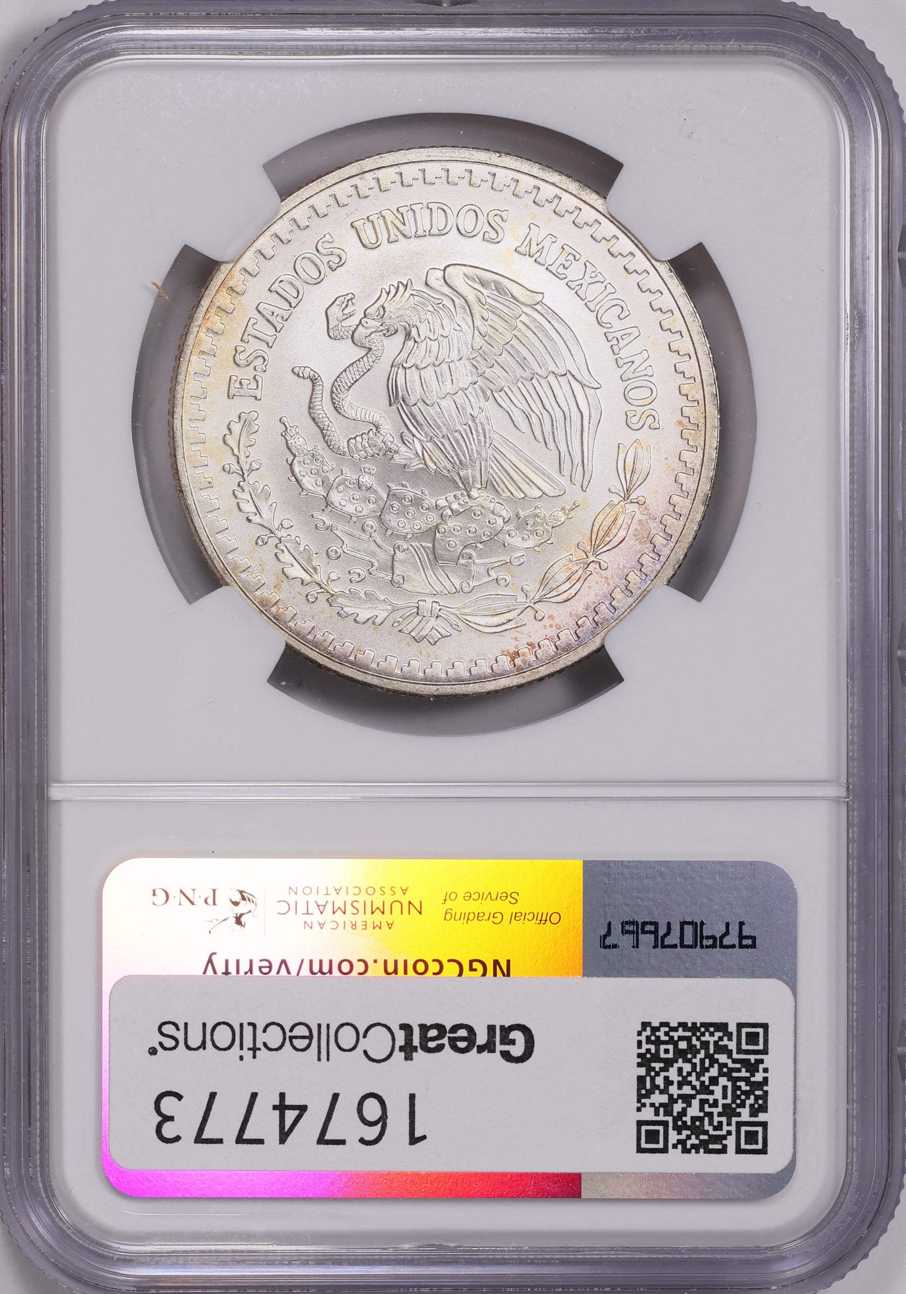 Mexico 1993-Mo Silver Onza Libertad KM-494.4 NGC MS-67 (Item