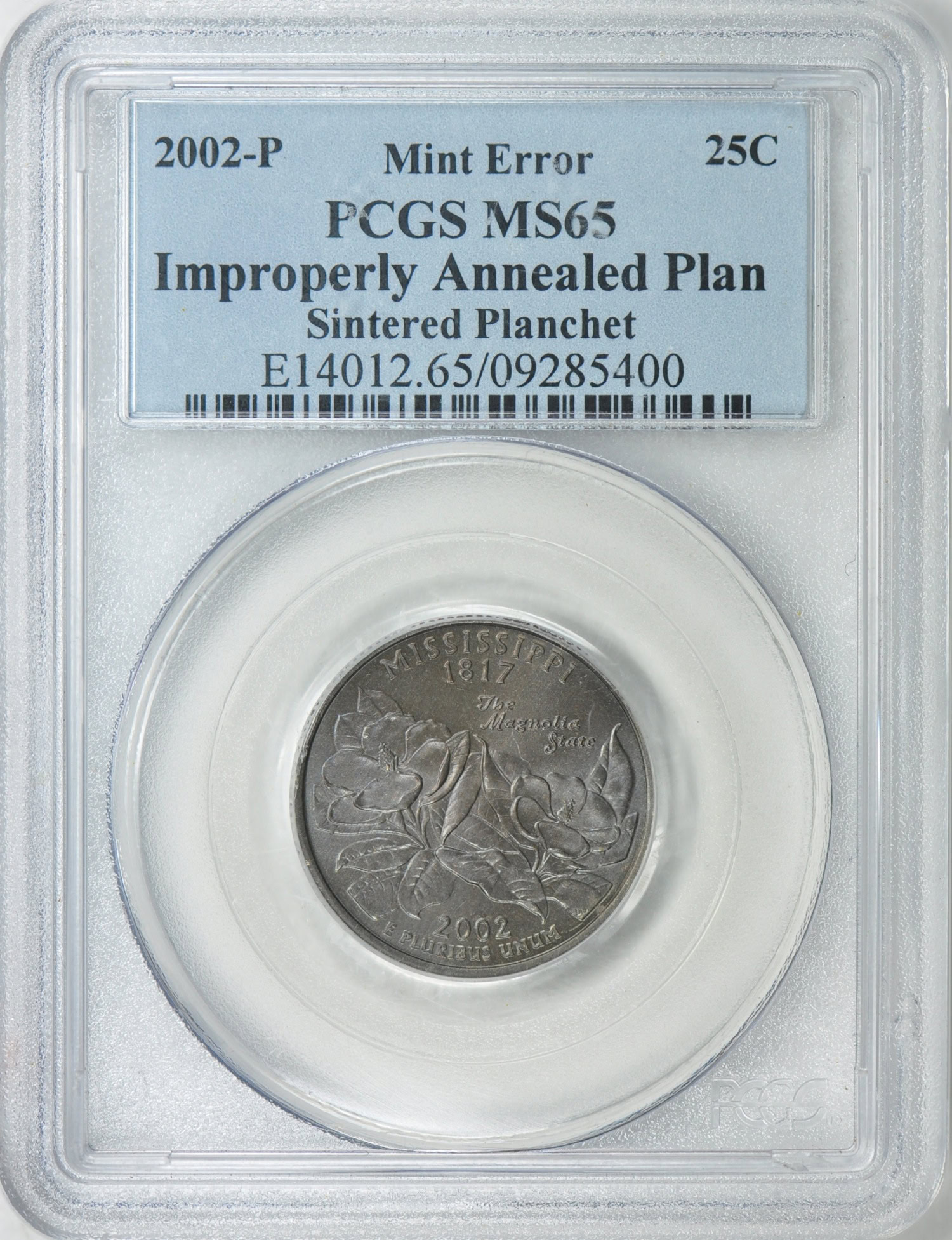 Mint Error 2002-P State Quarter Mississippi Improperly