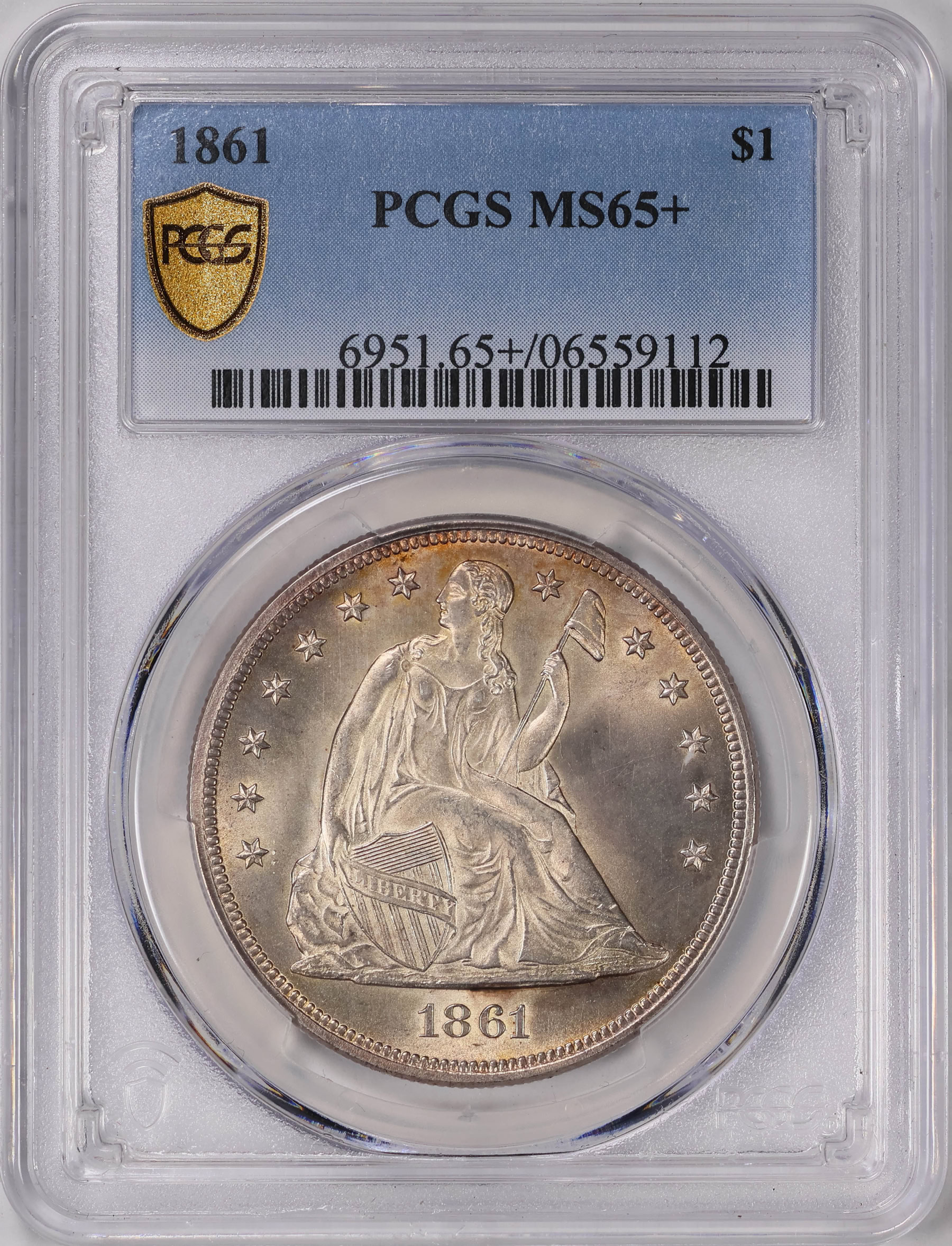 1861 Seated Liberty Silver Dollar PCGS MS-65+ (Item 1675423 ...