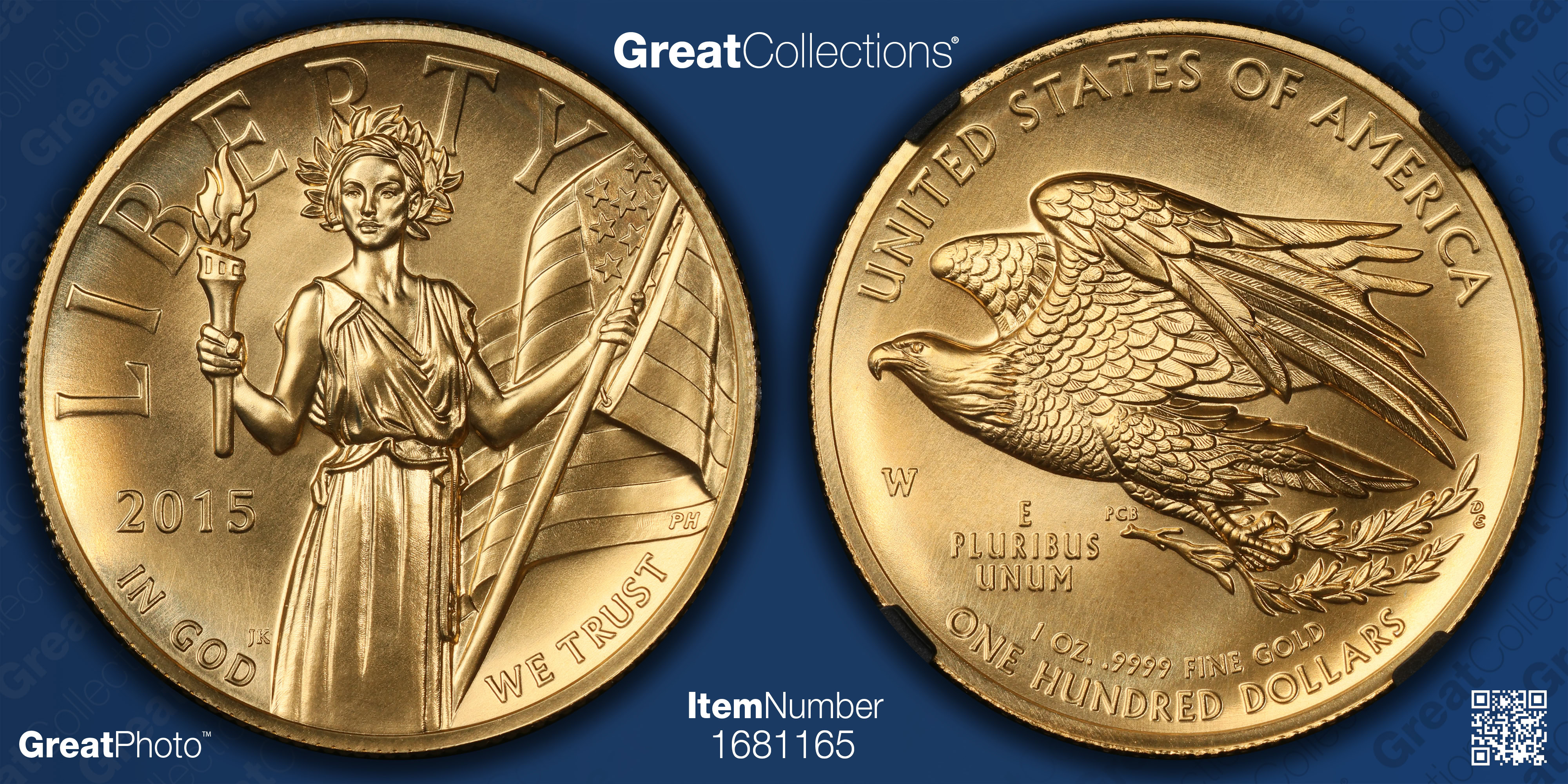 2015-W America Liberty High Relief $100 Gold NGC MS-70 (Anna