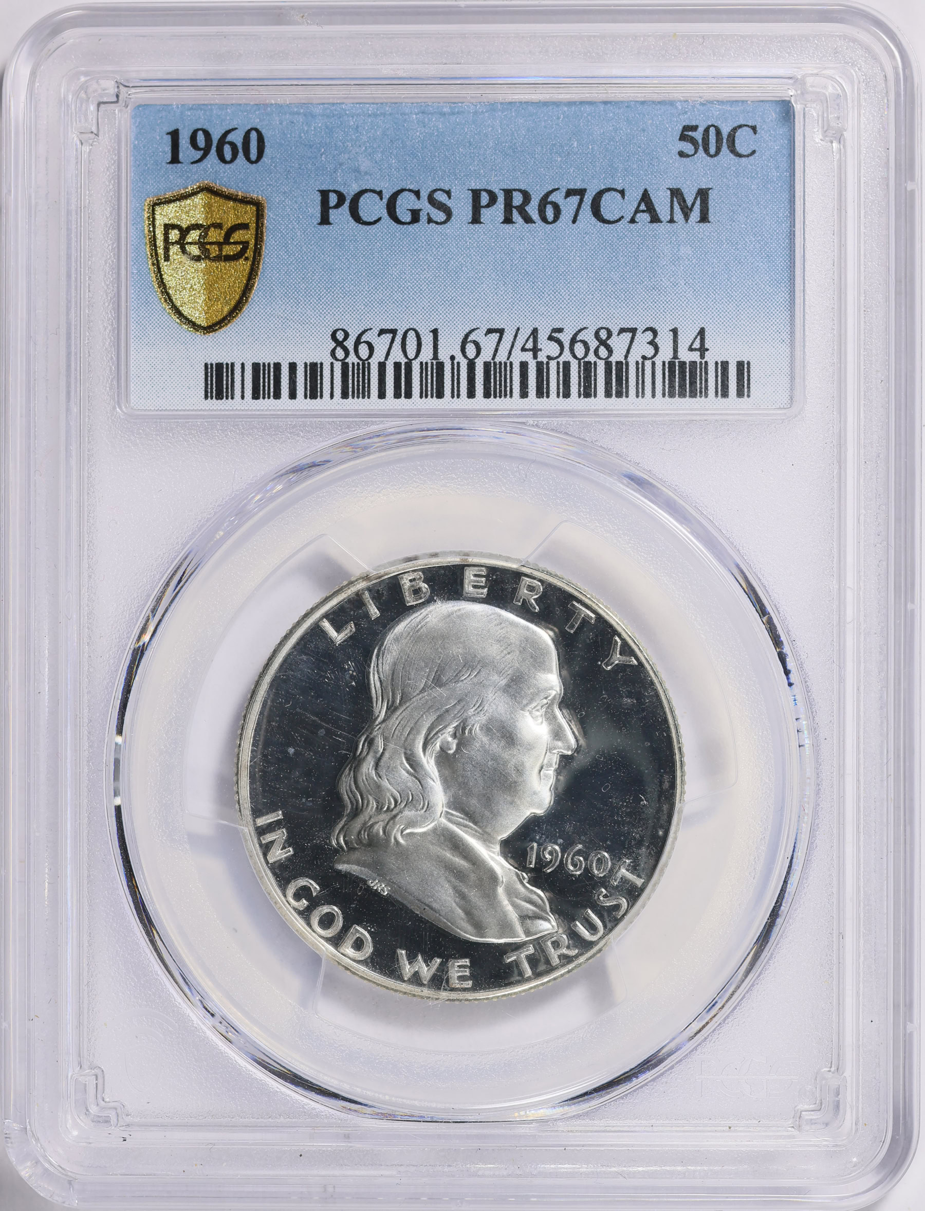 1960 Franklin Half Dollar PCGS Proof-67 CAMEO (Item 1683043 ...