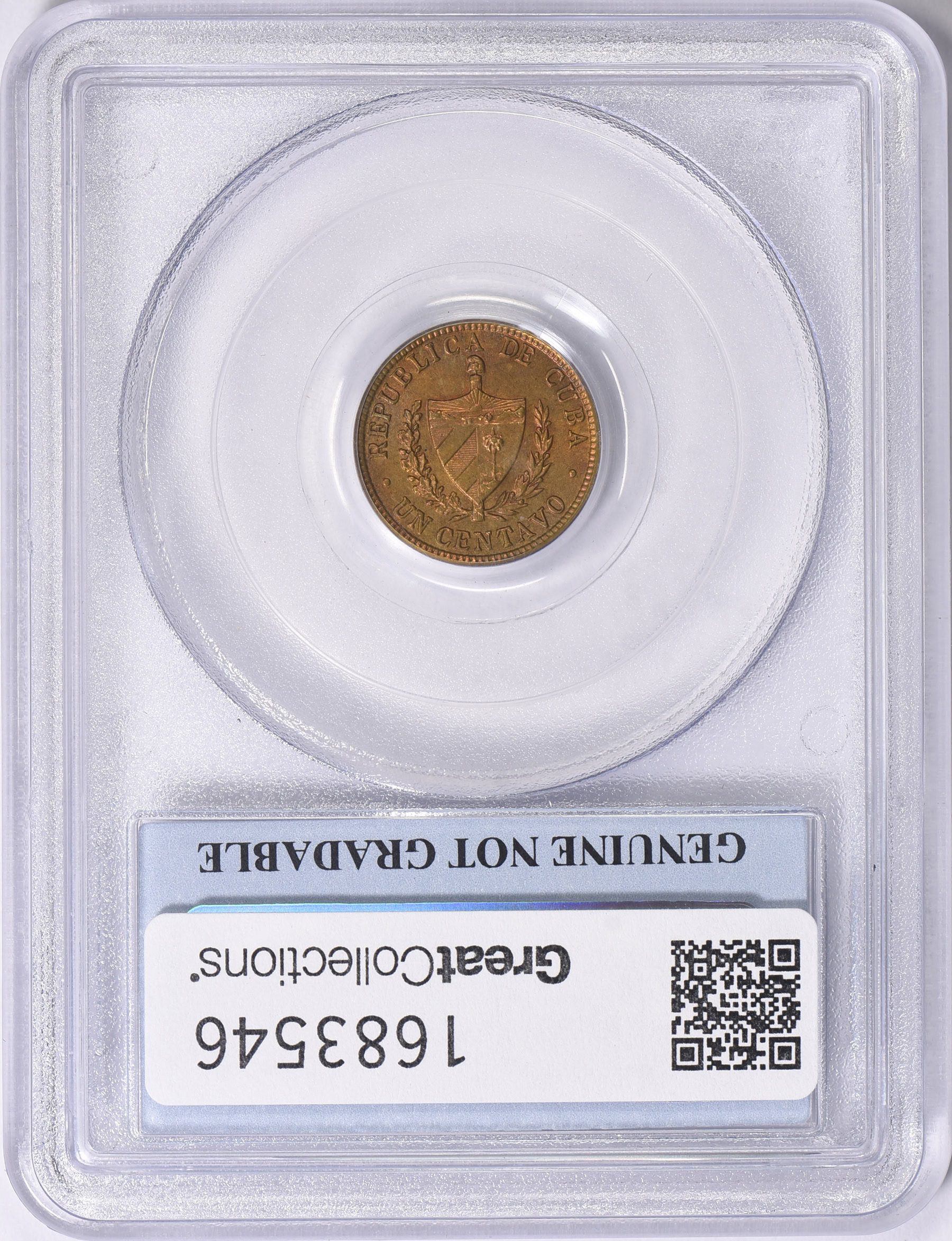 Cuba 1943 Centavo KM9.2a PCGS Genuine (Item 1683546