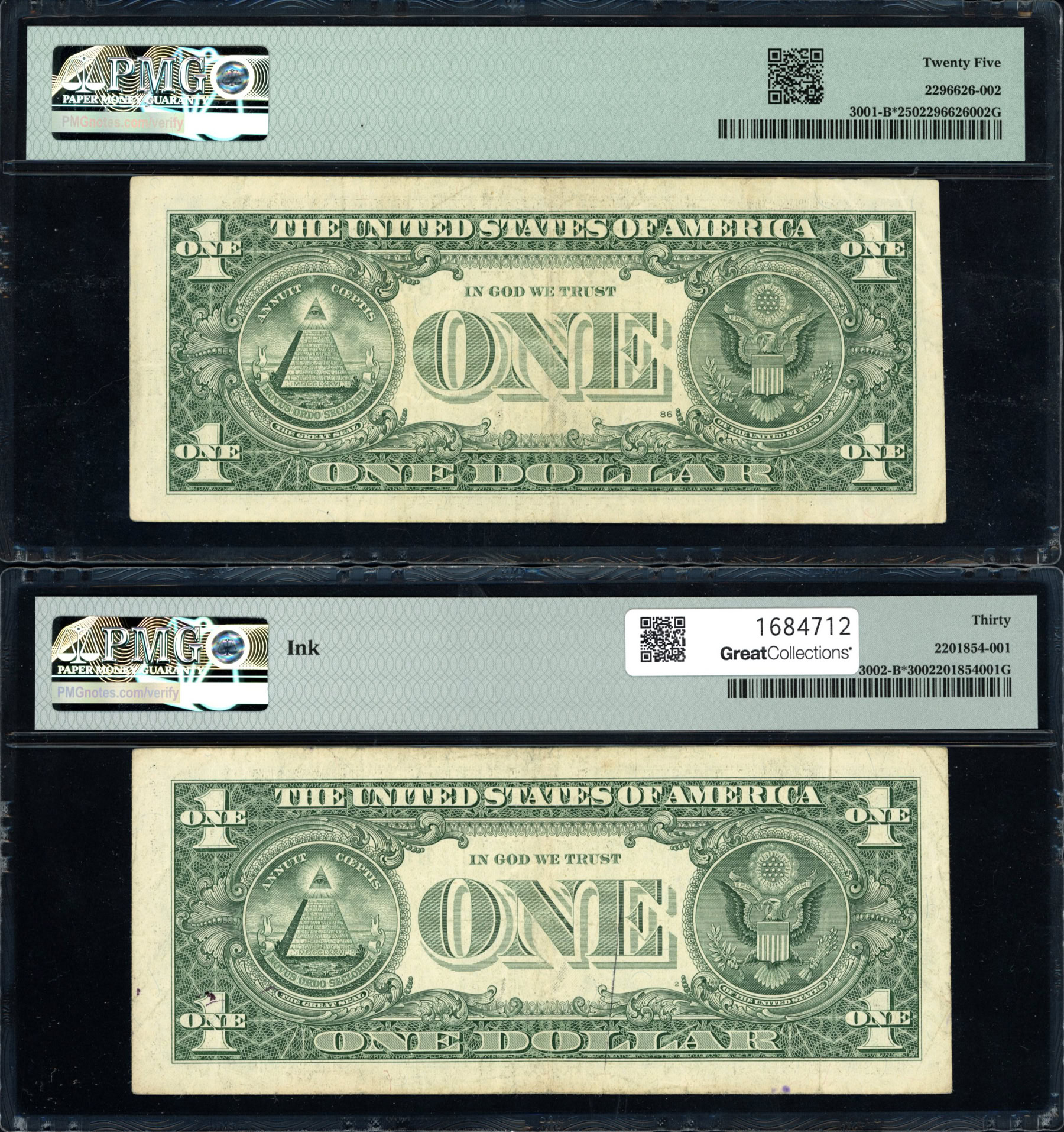 Fr. 3001B★ & 3002B★ 2013 1 New York Federal Reserve Error Star Note