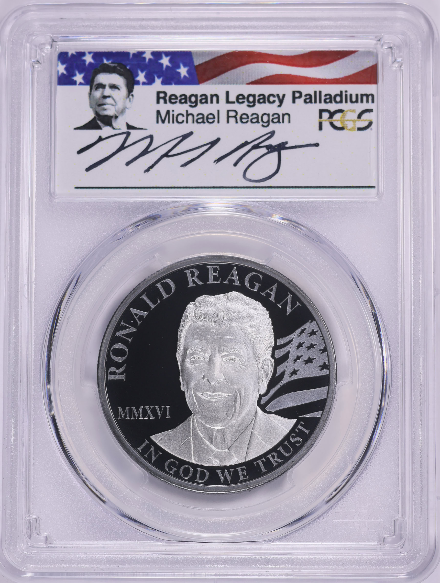 Cook Islands 2016 Palladium $250 Ronald Reagan Palladium, Black
