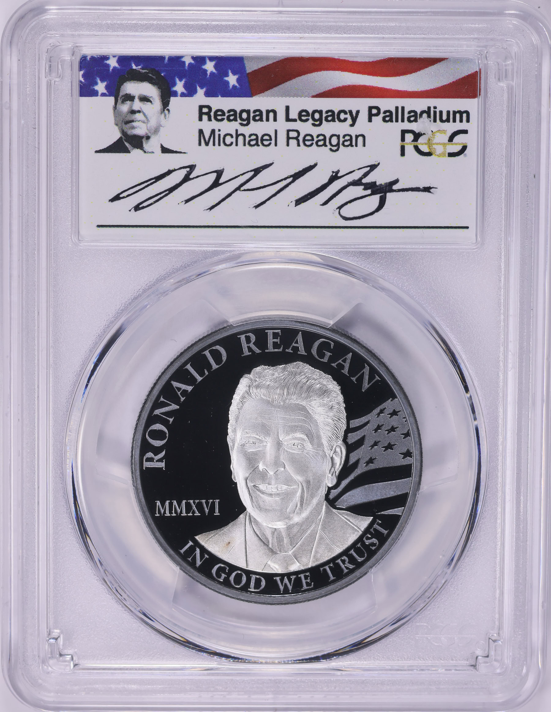 Cook Islands 2016 Palladium $250 Ronald Reagan Palladium, Black