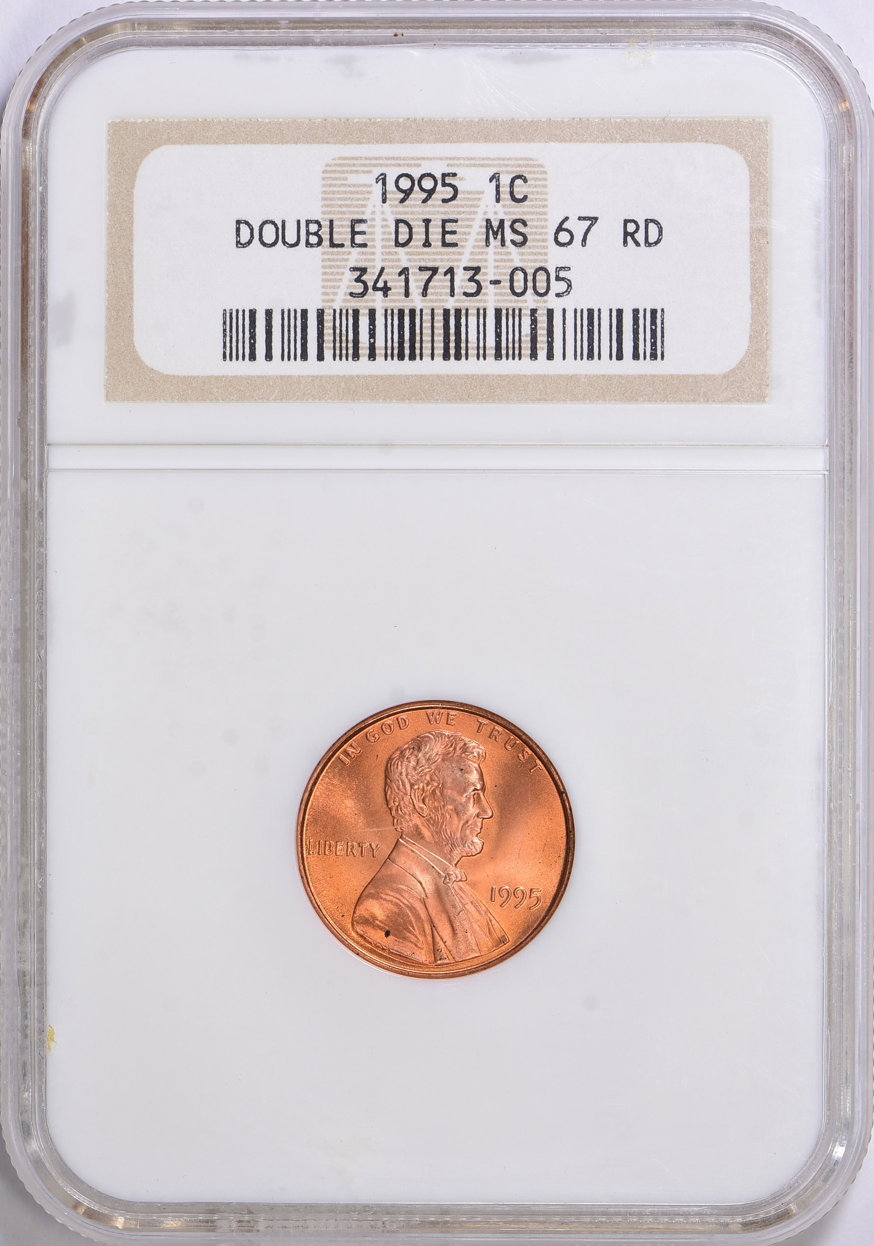 1995 Lincoln Cent Doubled Die Obverse NGC MS-67 RD (Item 1686732 ...