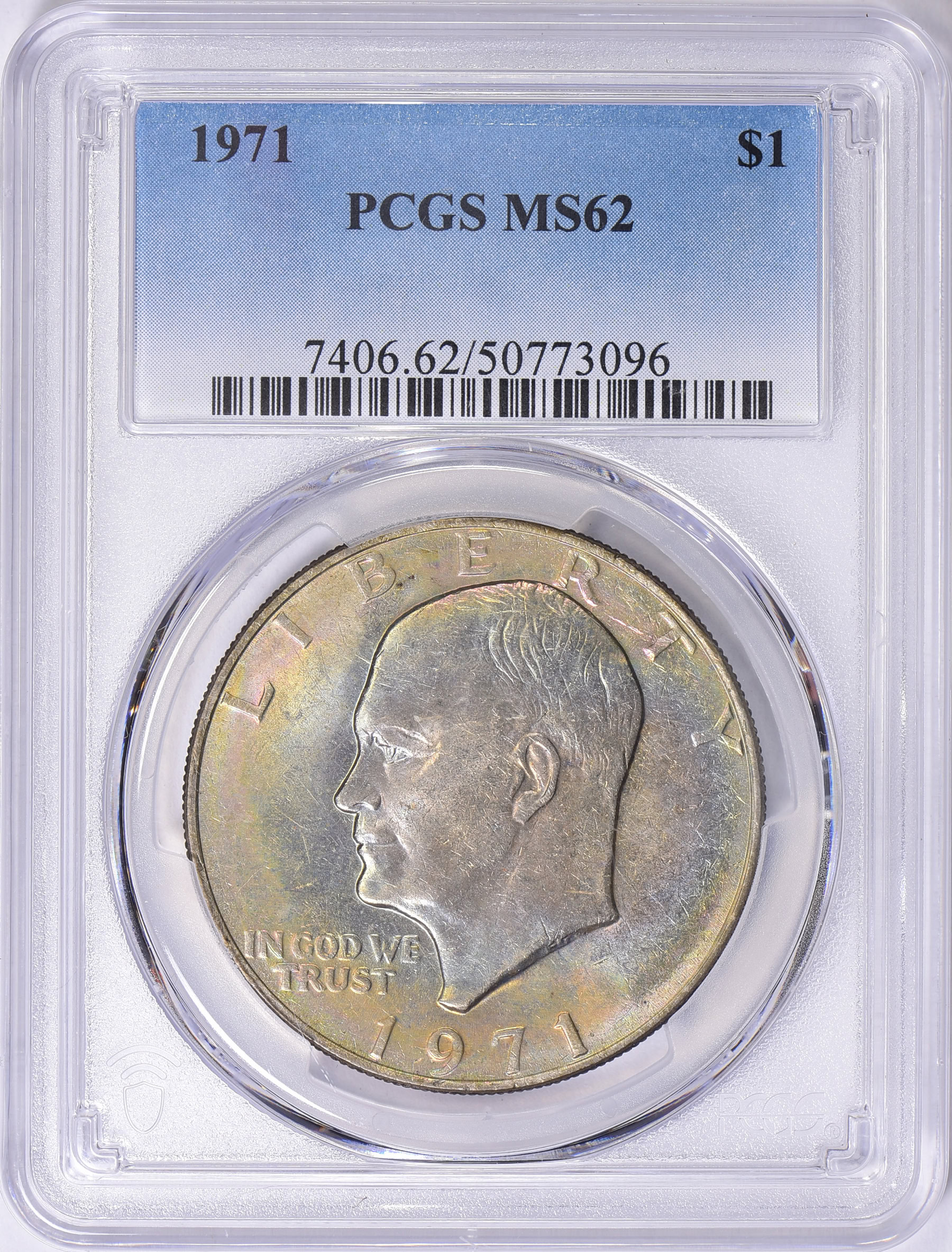 1971 Eisenhower Dollar PCGS MS-62 (Toned) (Item 1688943 ...