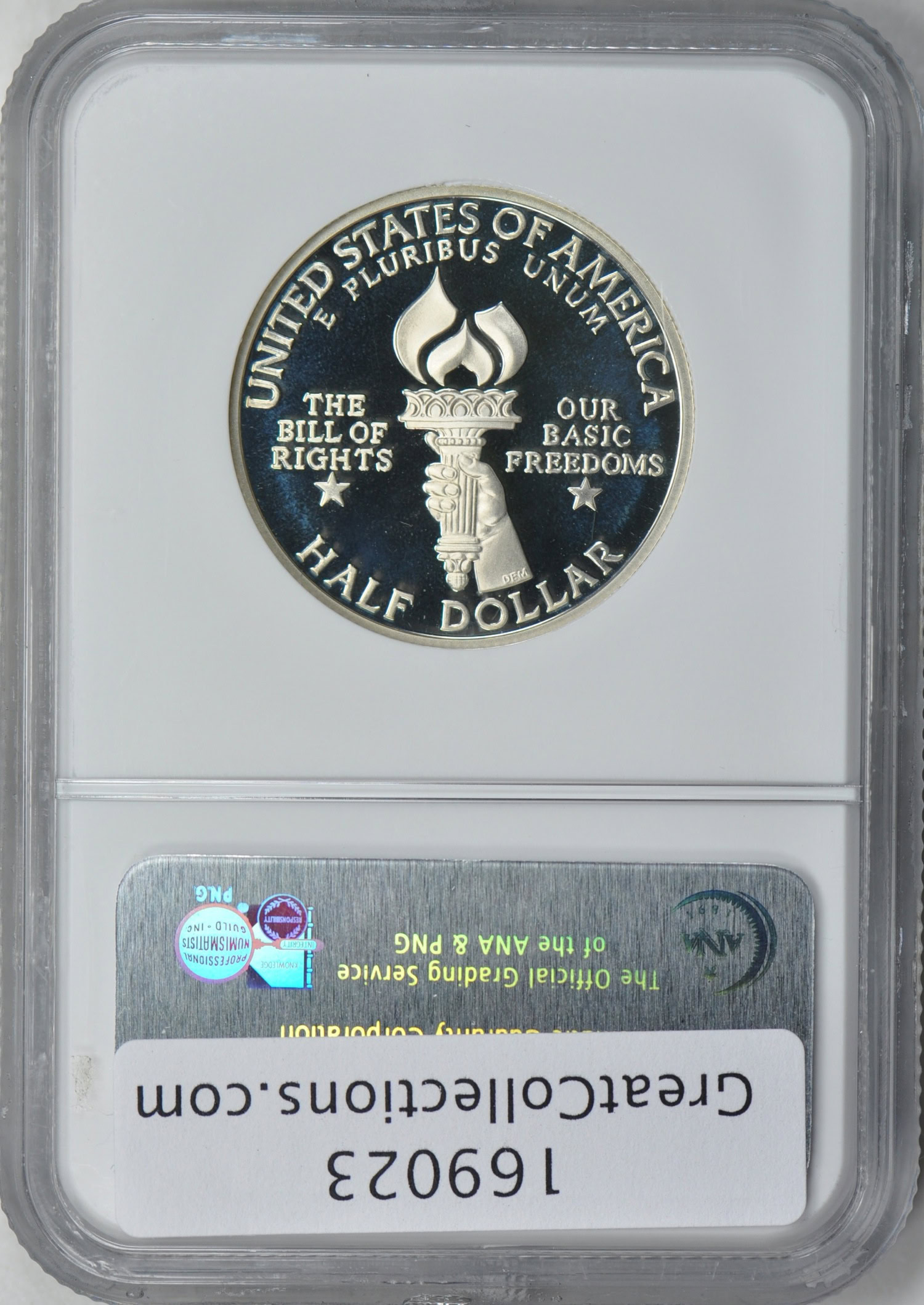 1993-S James Madison and Bill of Rights Silver Half Dollar NGC