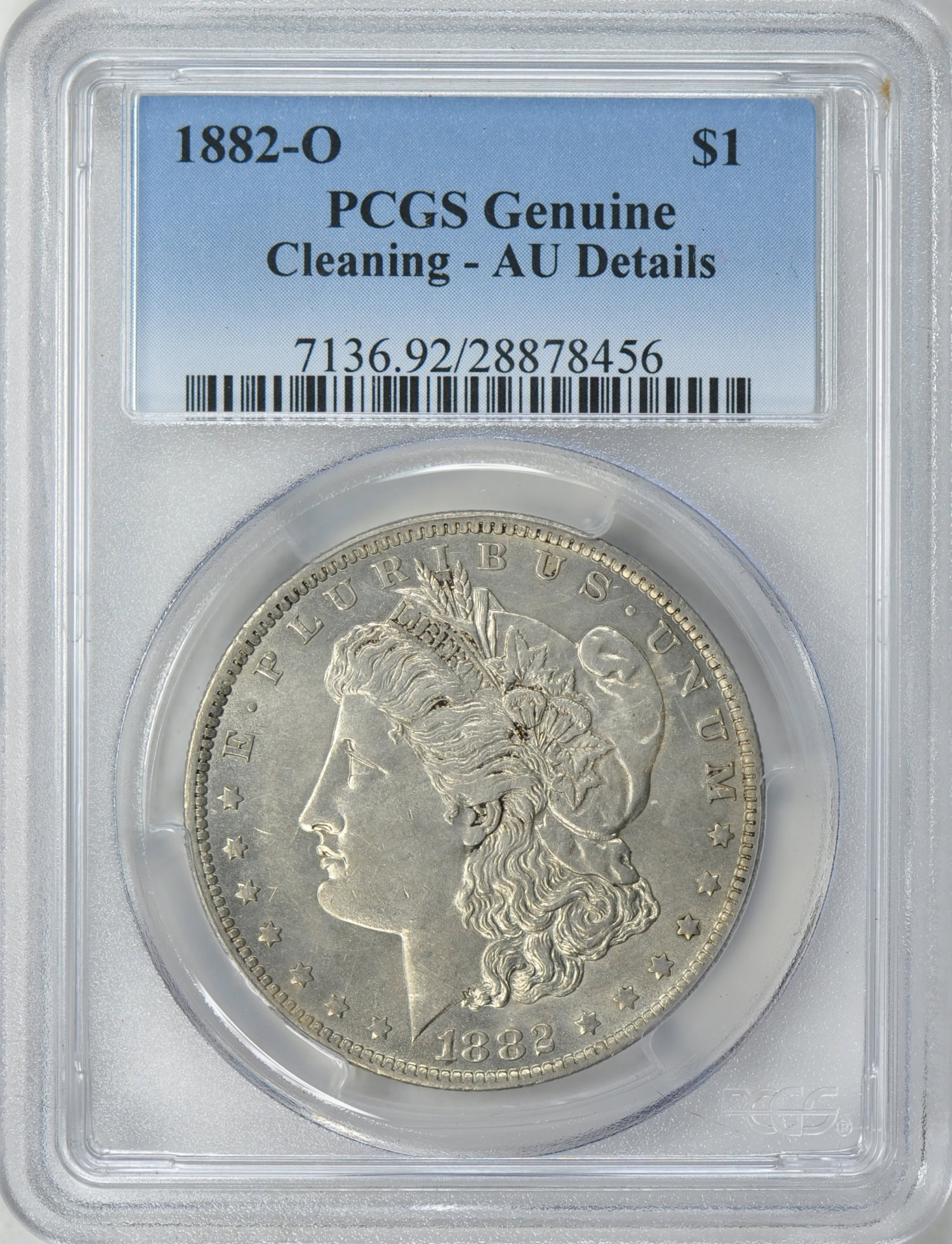 コレクション 1882 Morgan Silver Dollar 1882-O Morgan Silver Dollar PCGS Genuine AU Details (Item 169183