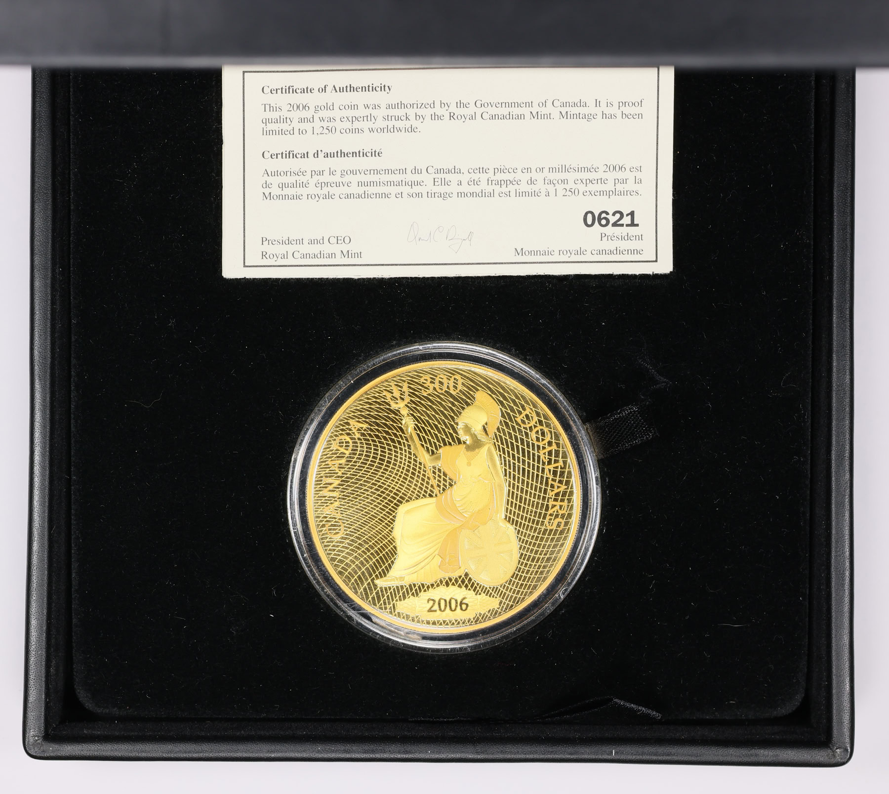 Canada 2006 Gold $300 1900 25 Cent Shinplaster Design Proof Uncertified ...